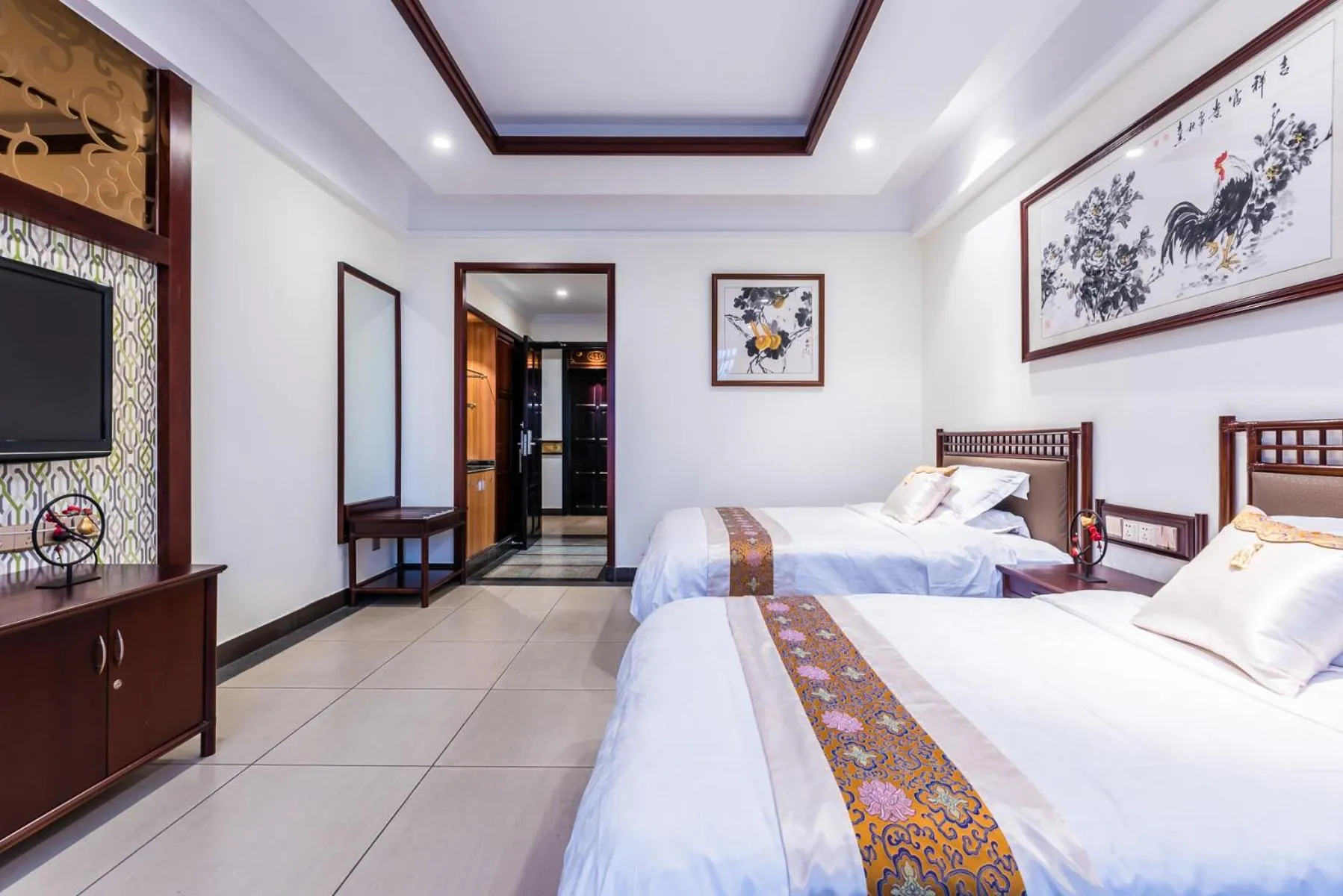 Bed in Hainan Jingshan Hotel