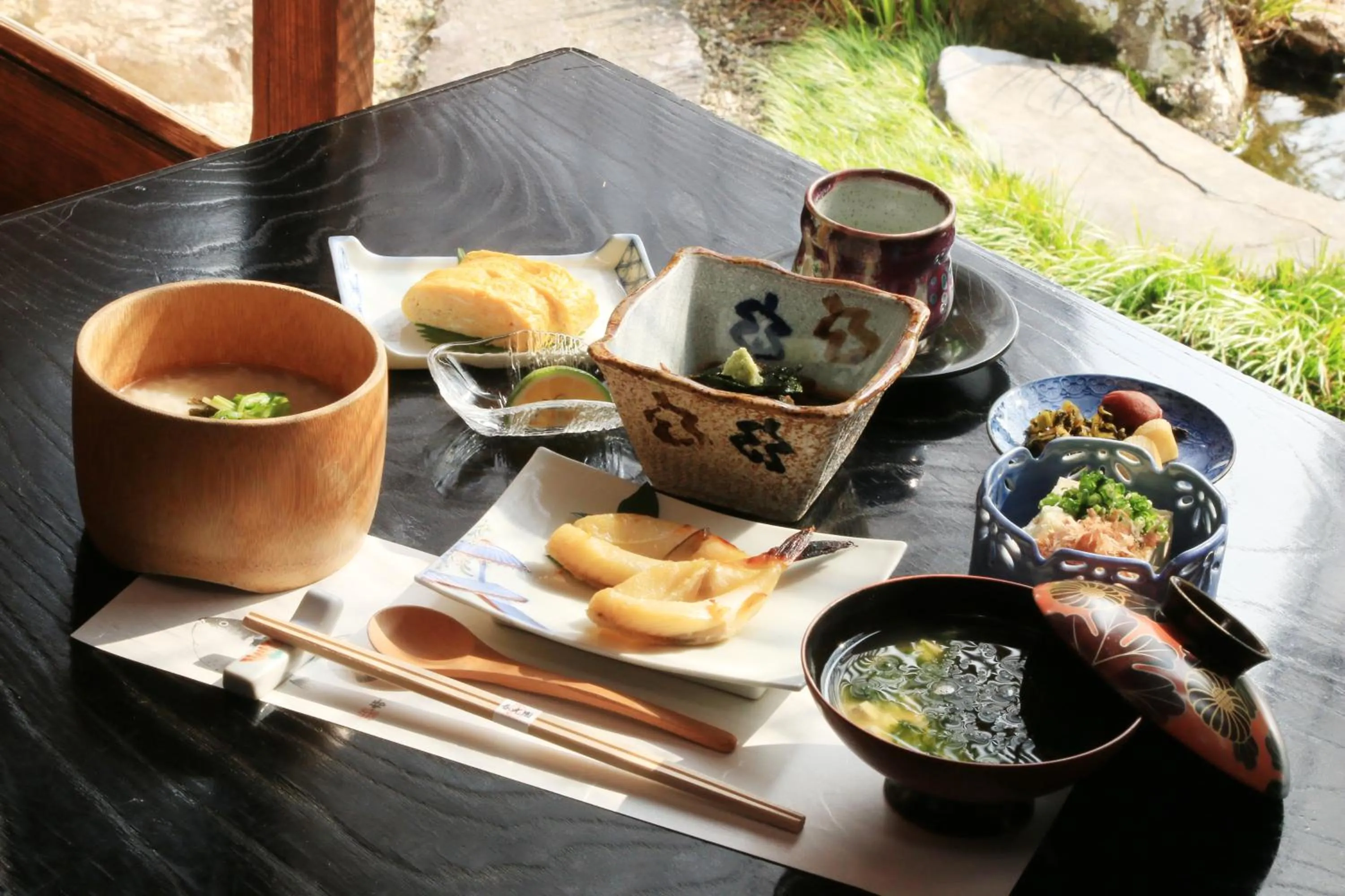Asian breakfast in Shunkouen