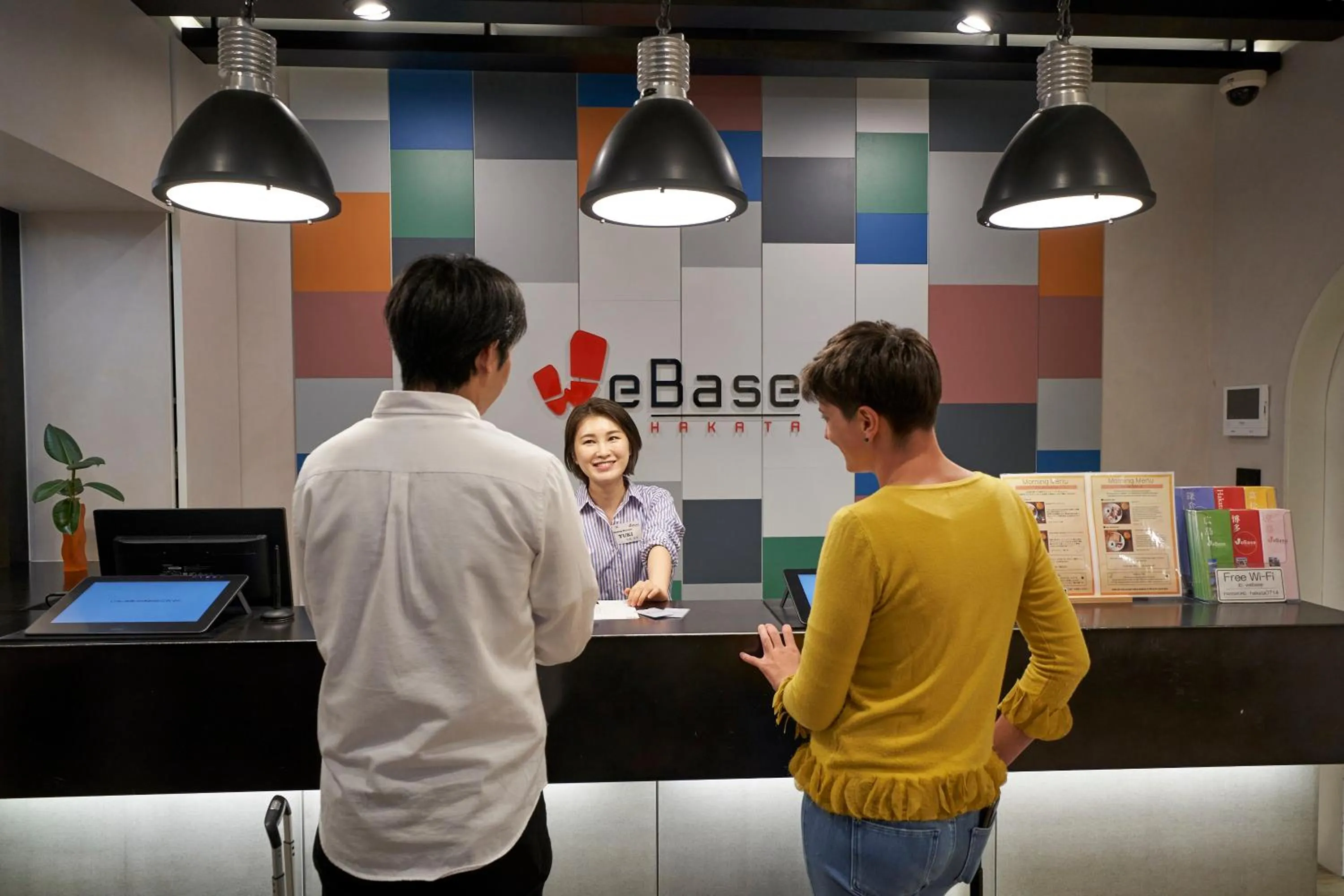 Lobby or reception in WeBase Hakata Hostel