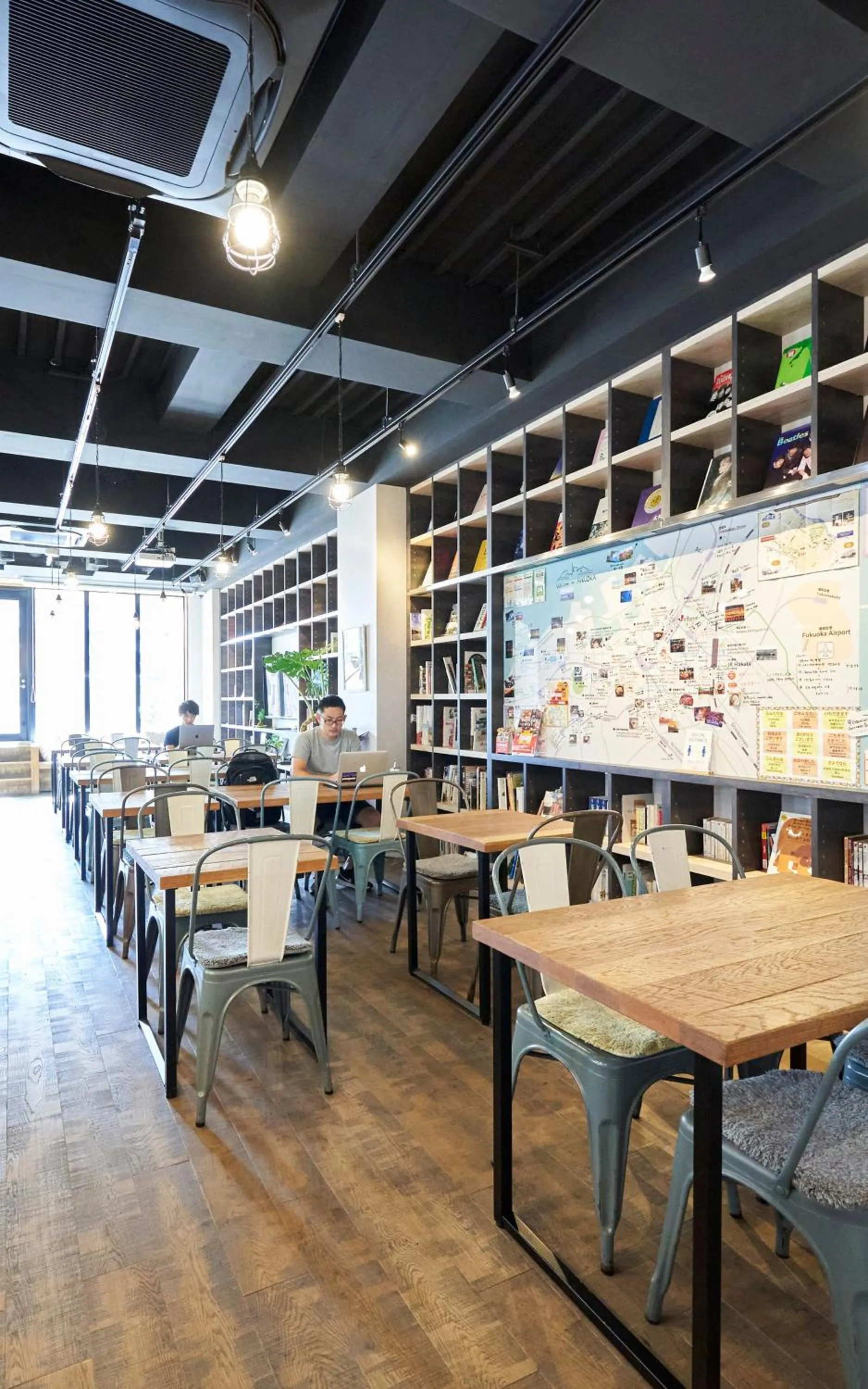 Living room in WeBase Hakata Hostel