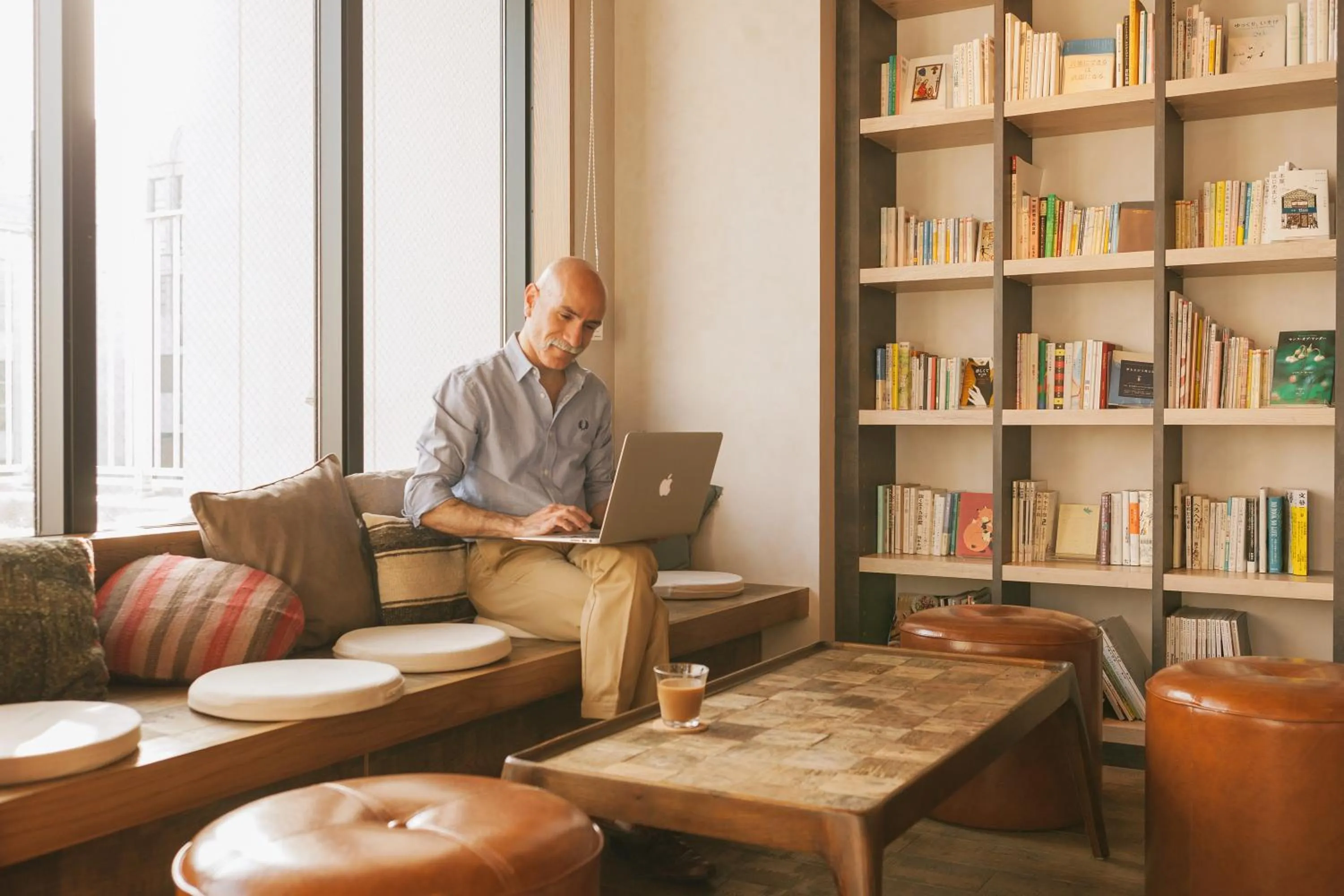 Communal lounge/ TV room in WeBase Hakata Hostel