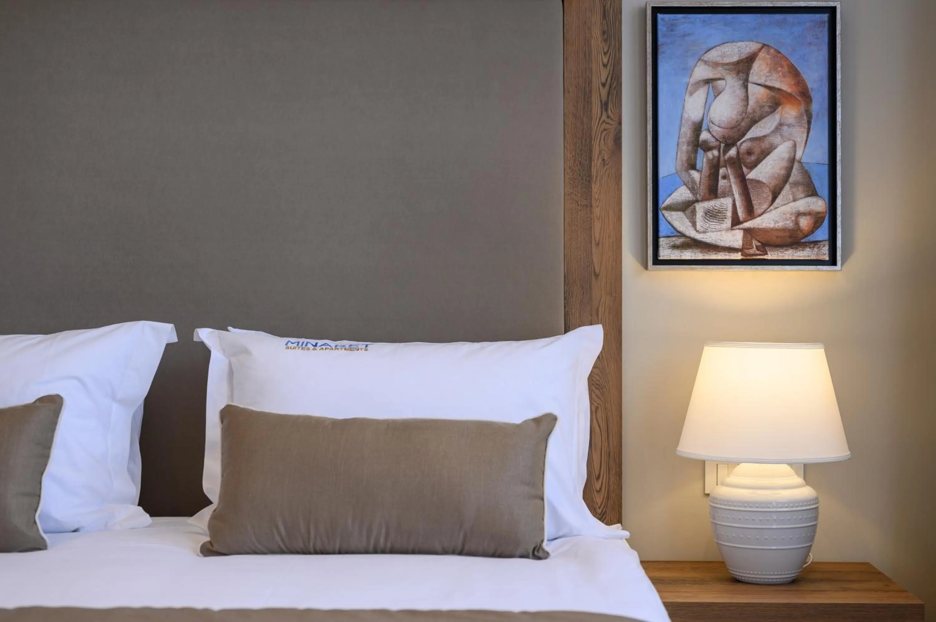 Bed in Minaret Suites and Apartments