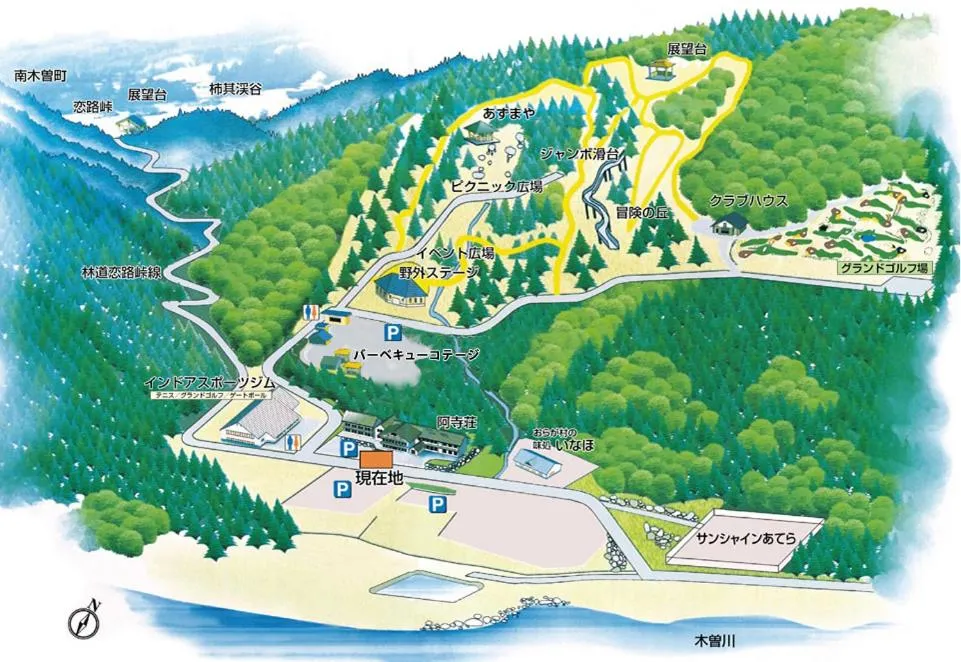 Floor plan in 阿寺温泉 フォレスパ木曽あてら荘