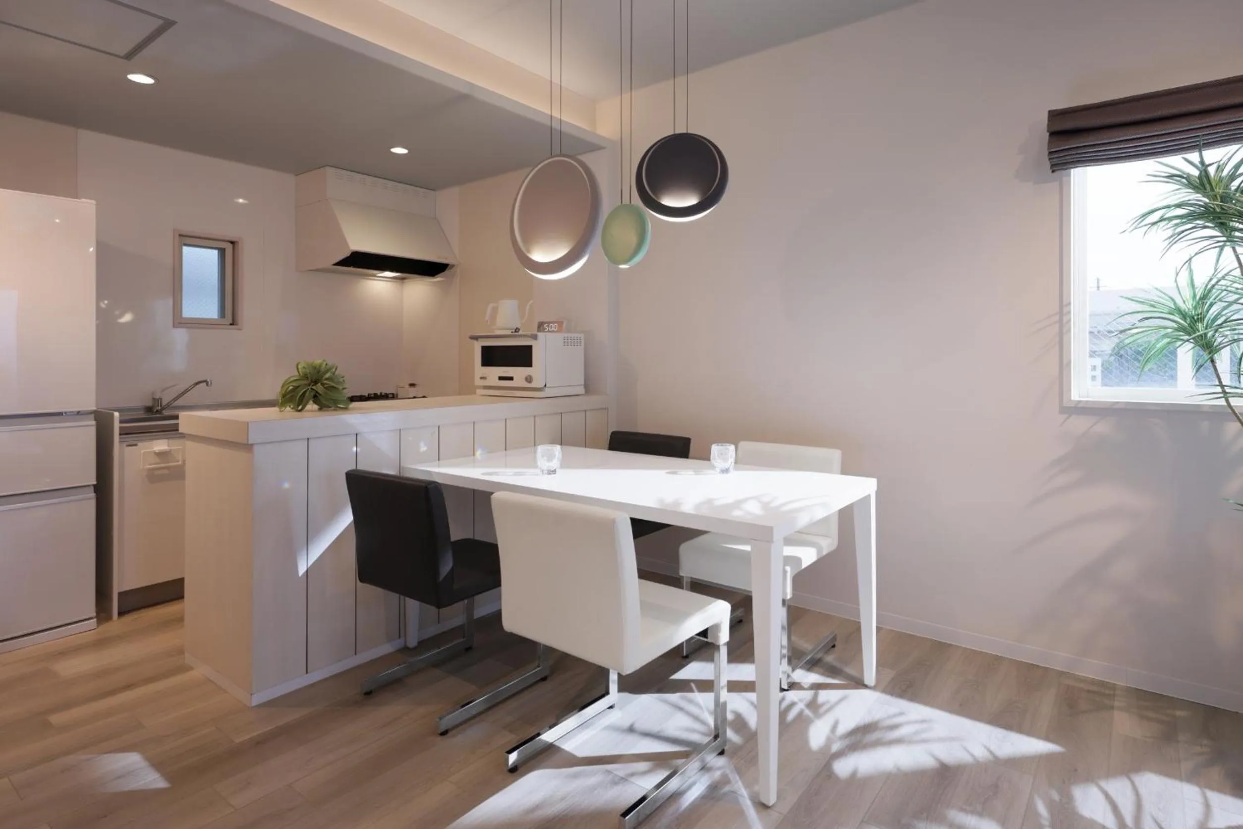 Dining area in Crystal Villa ikema