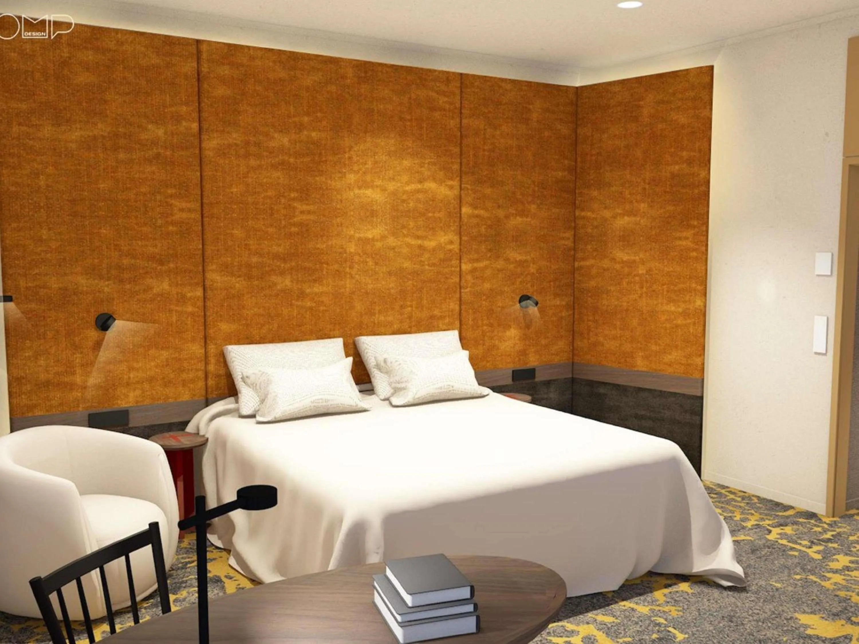 Bedroom, Bed in Hotel Lycium Debrecen - Handwritten Collection