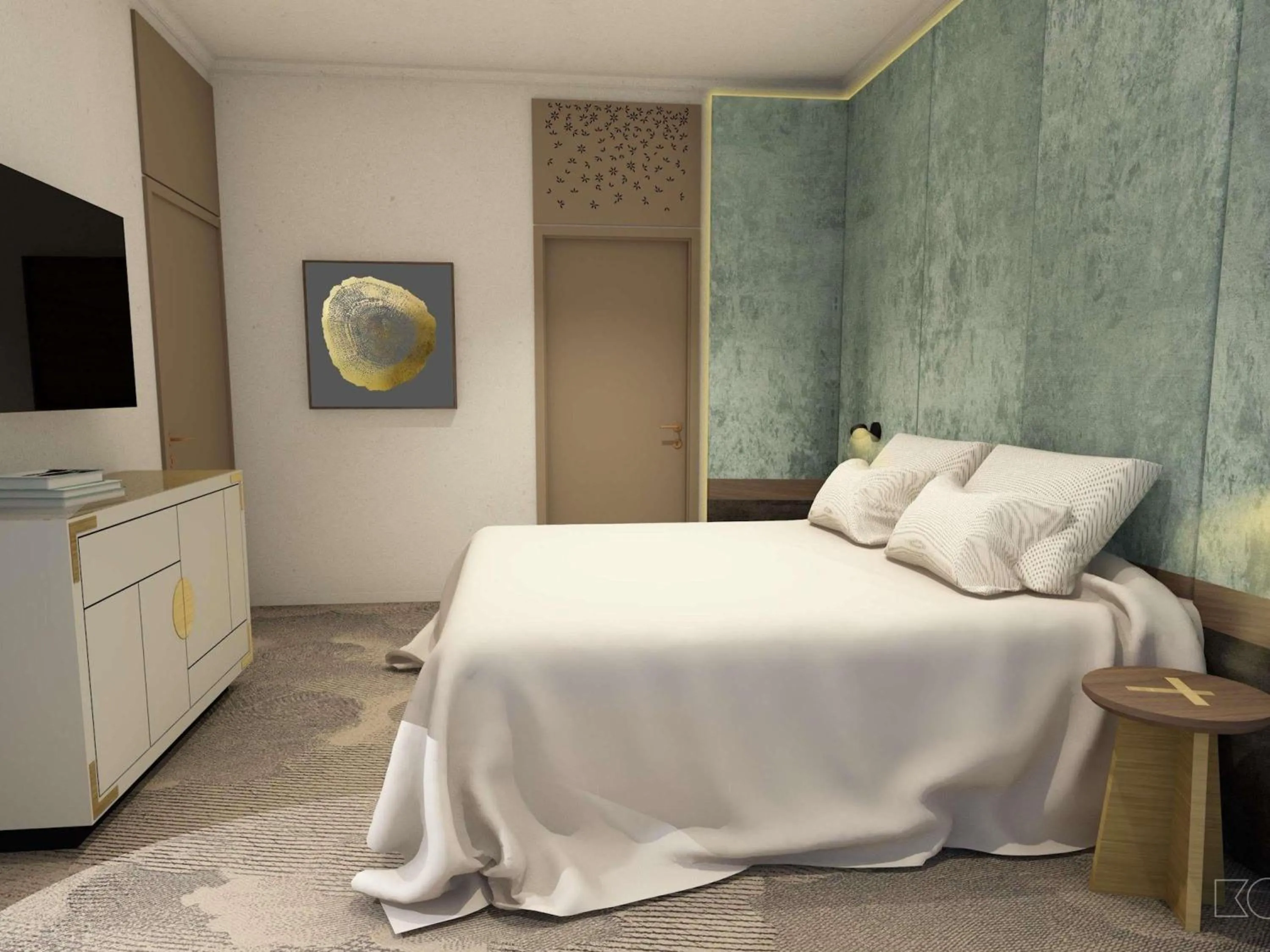 Bedroom, Bed in Hotel Lycium Debrecen - Handwritten Collection