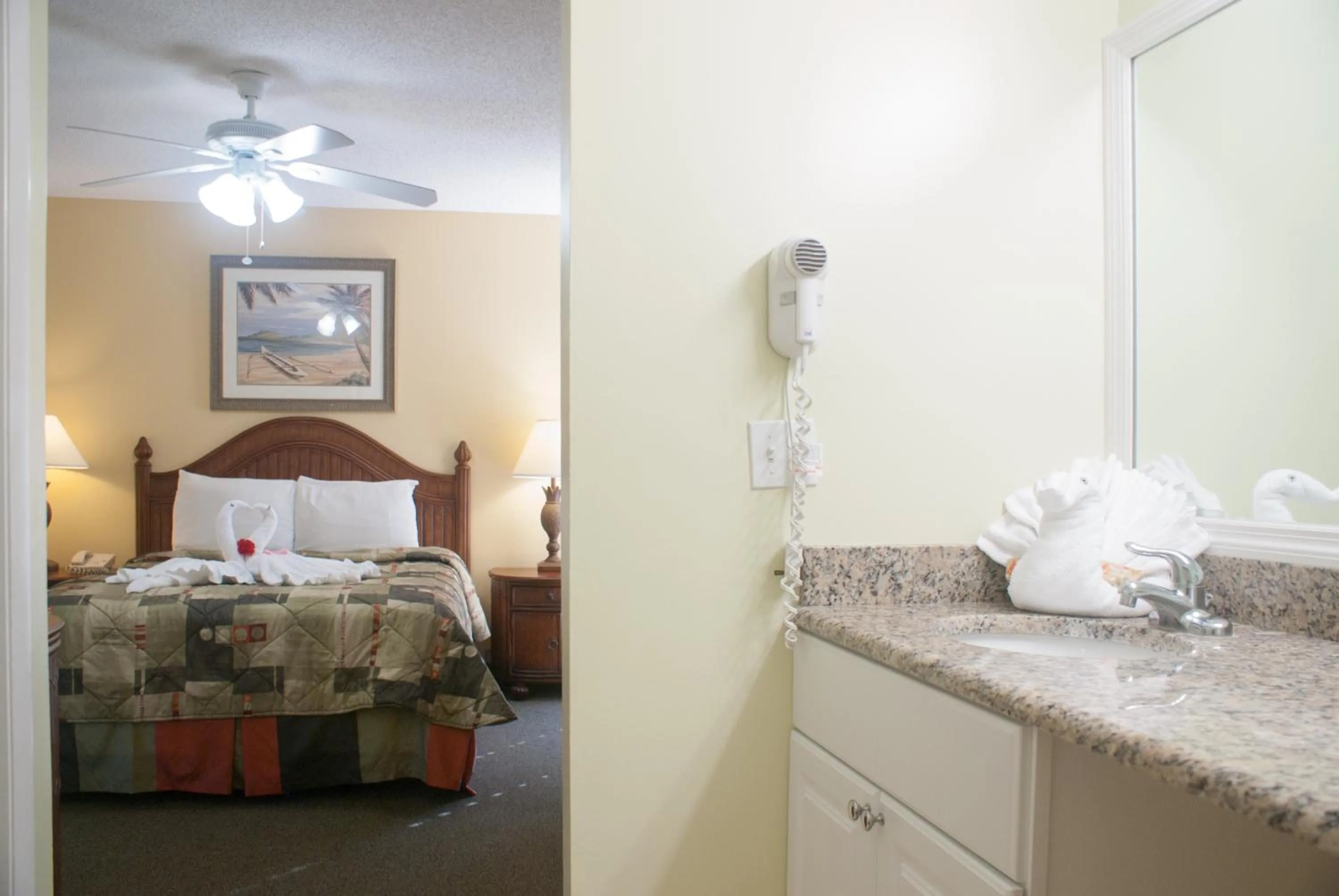Bathroom, Bed in Villas at Fortune Place