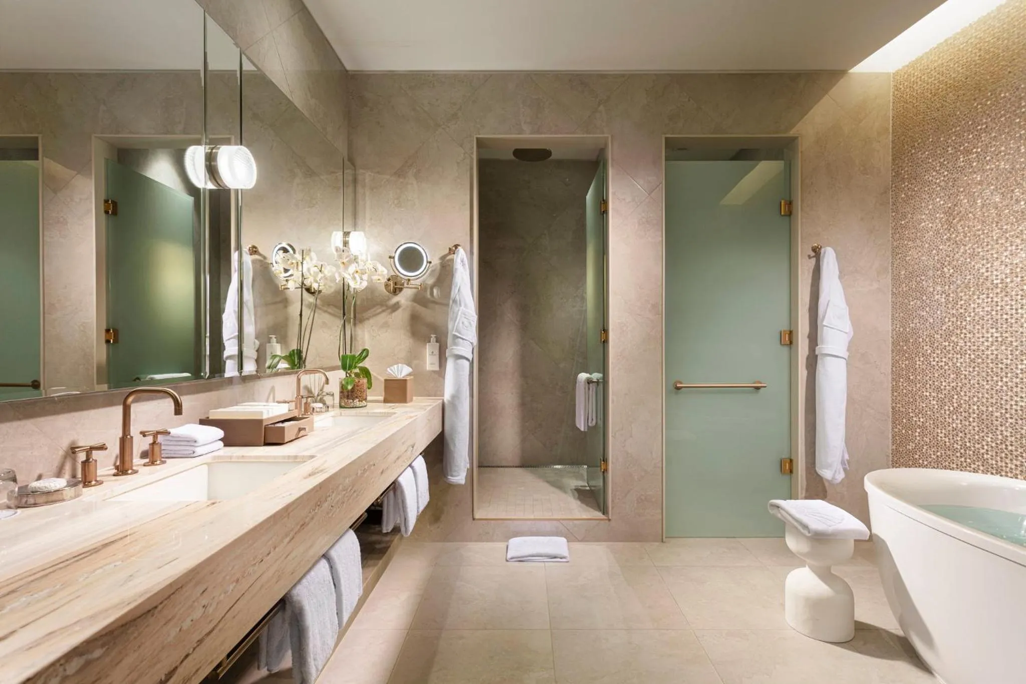 Bathroom in Mandarin Oriental, Santiago