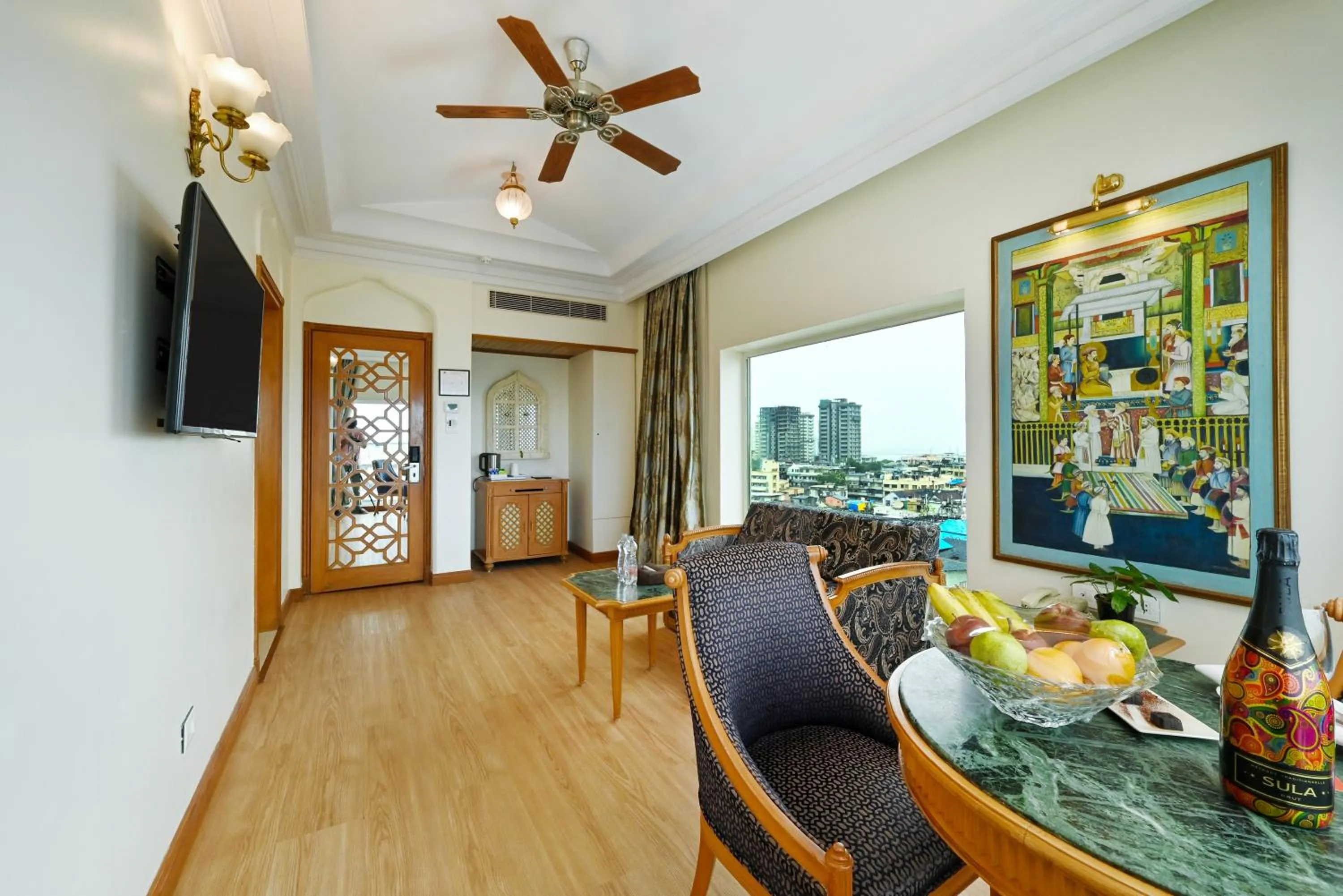 Seating area in Fariyas Hotel Mumbai , Colaba