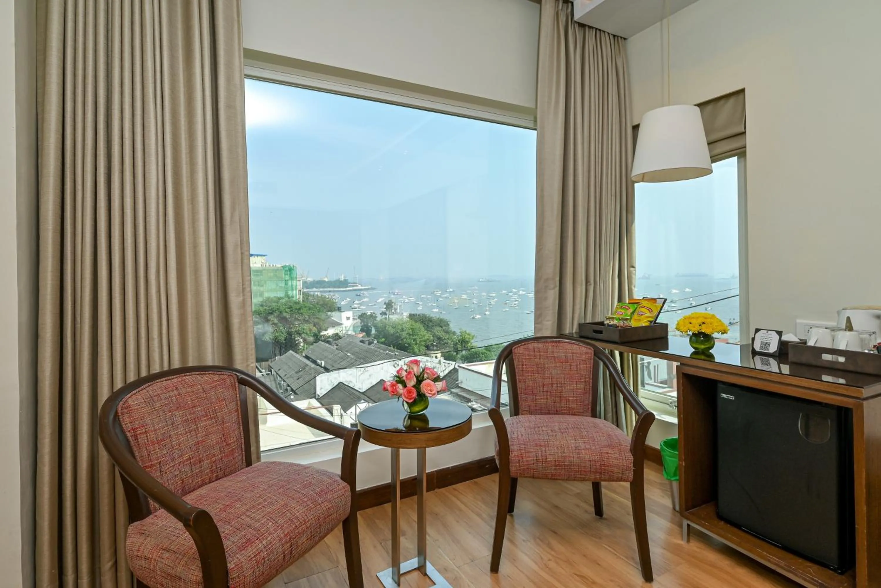 Seating area in Fariyas Hotel Mumbai , Colaba