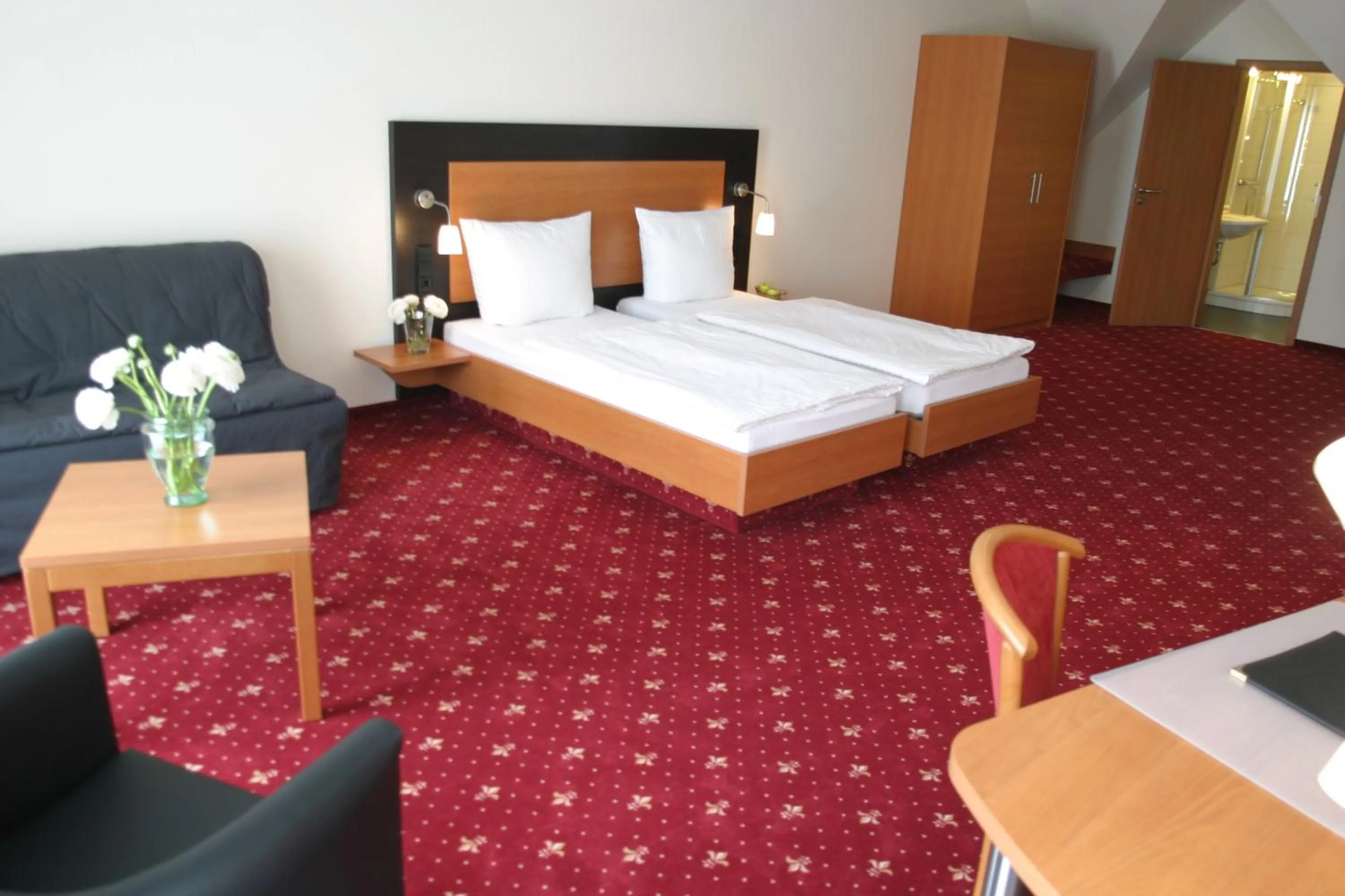 Bed in Hotel zum Rössel