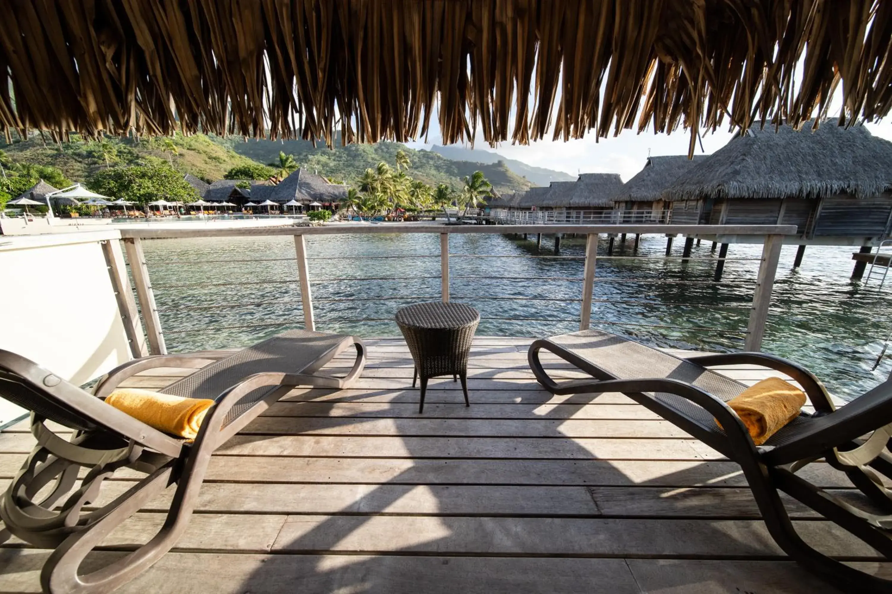Mountain view in Manava Beach Resort & Spa Moorea Mountain view in Manava Beach Resort & Spa Moorea