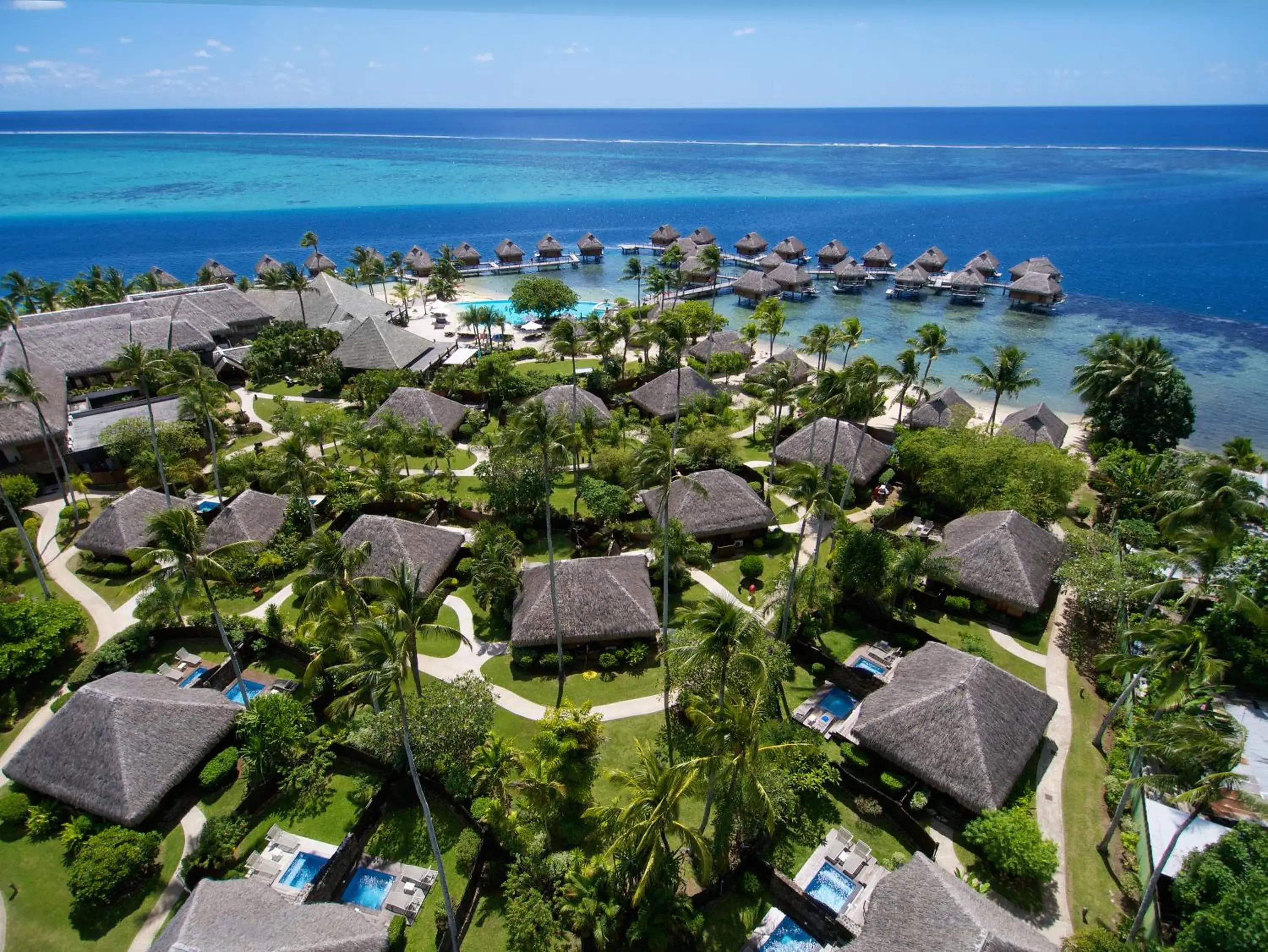 Bird's eye view in Manava Beach Resort & Spa Moorea Bird's eye view in Manava Beach Resort & Spa Moorea