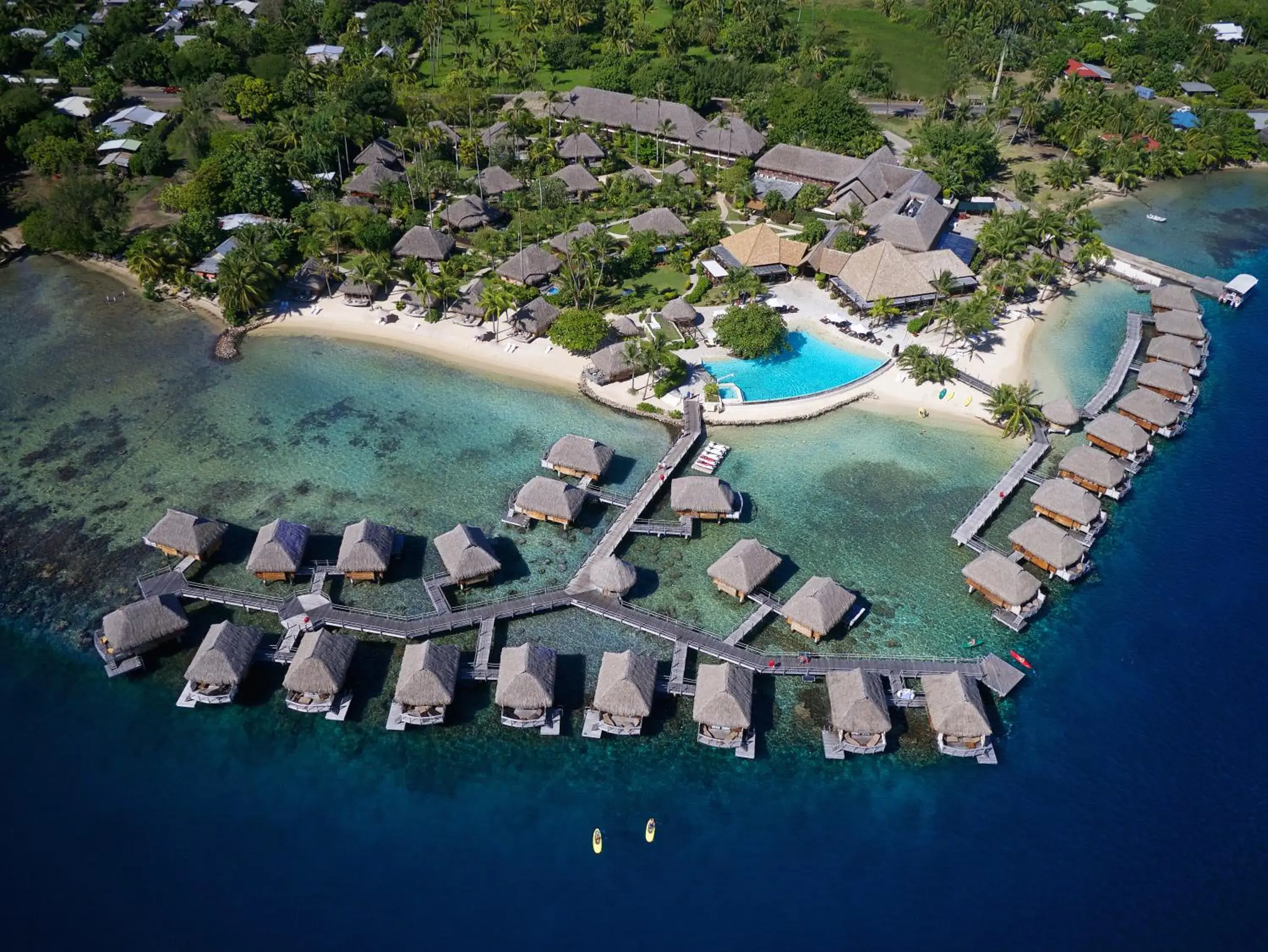 Bird's eye view in Manava Beach Resort & Spa Moorea Bird's eye view in Manava Beach Resort & Spa Moorea