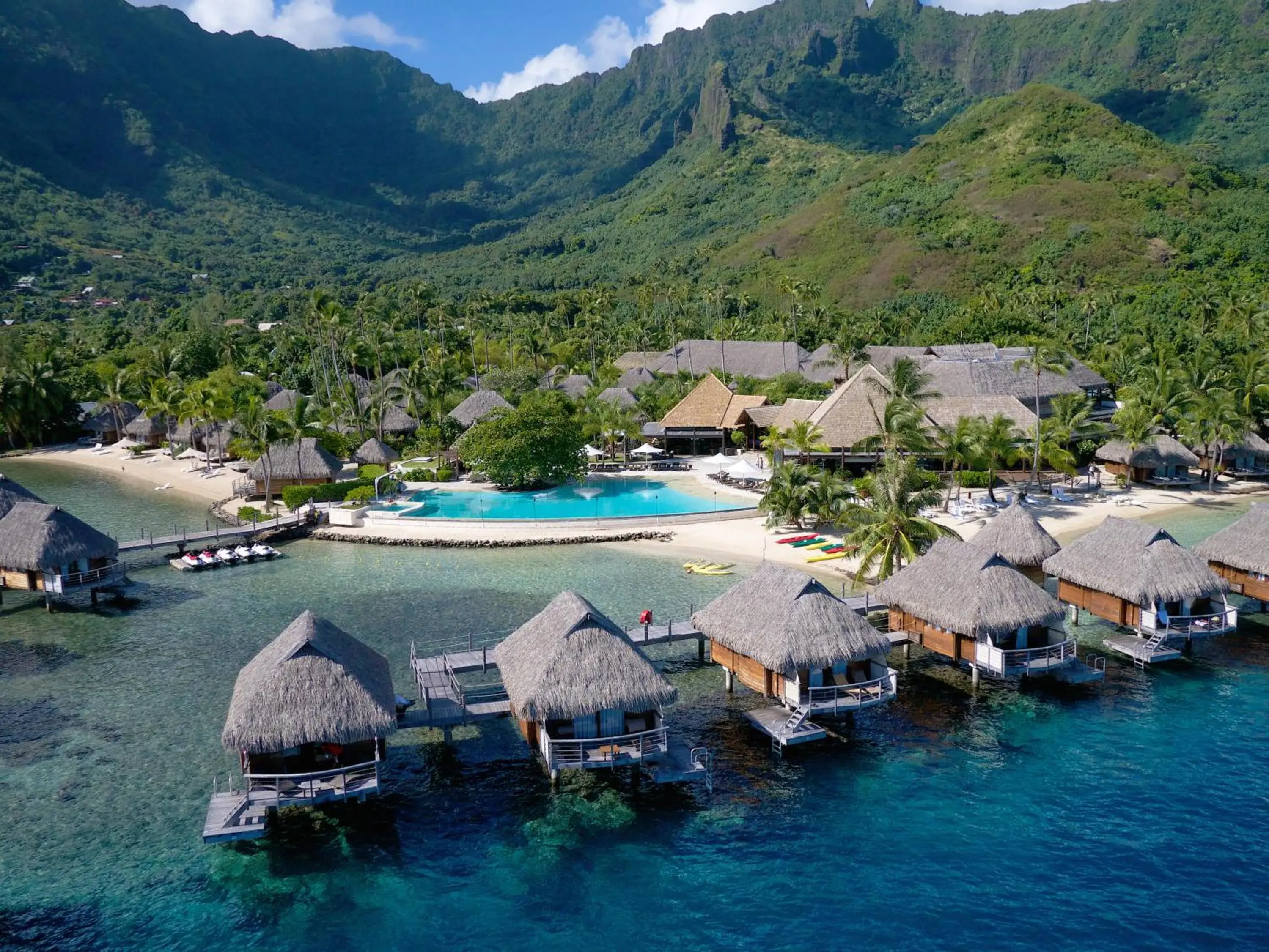 Bird's eye view in Manava Beach Resort & Spa Moorea Bird's eye view in Manava Beach Resort & Spa Moorea