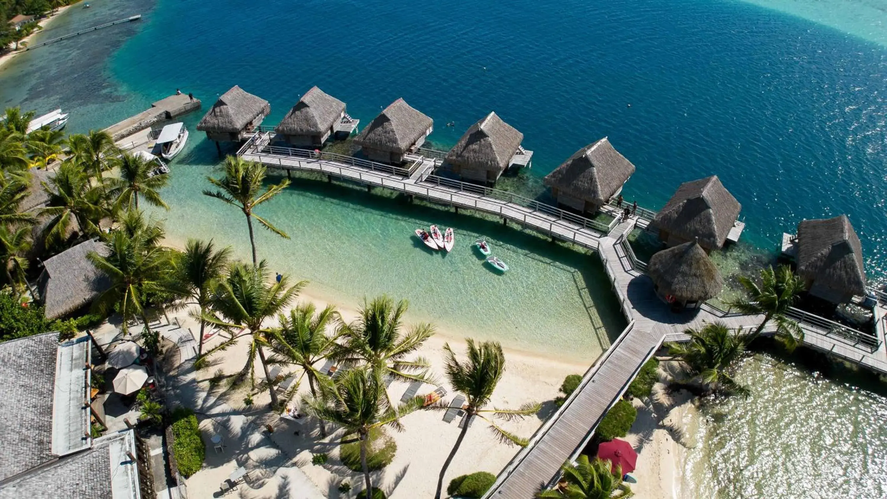 Bird's eye view in Manava Beach Resort & Spa Moorea Bird's eye view in Manava Beach Resort & Spa Moorea