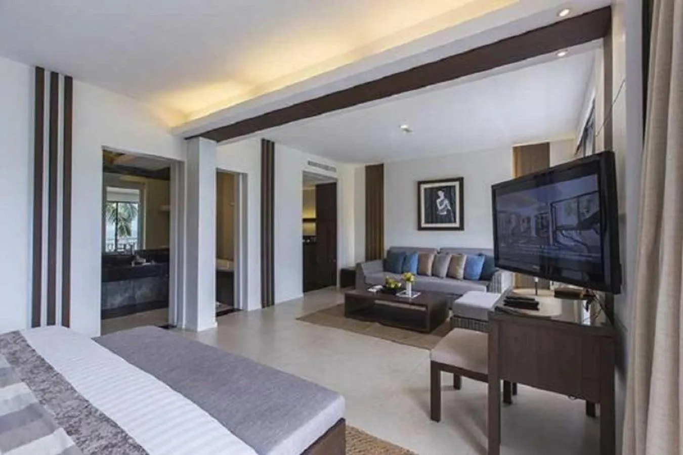 Living room, Bed in Cape Panwa Hotel Phuket