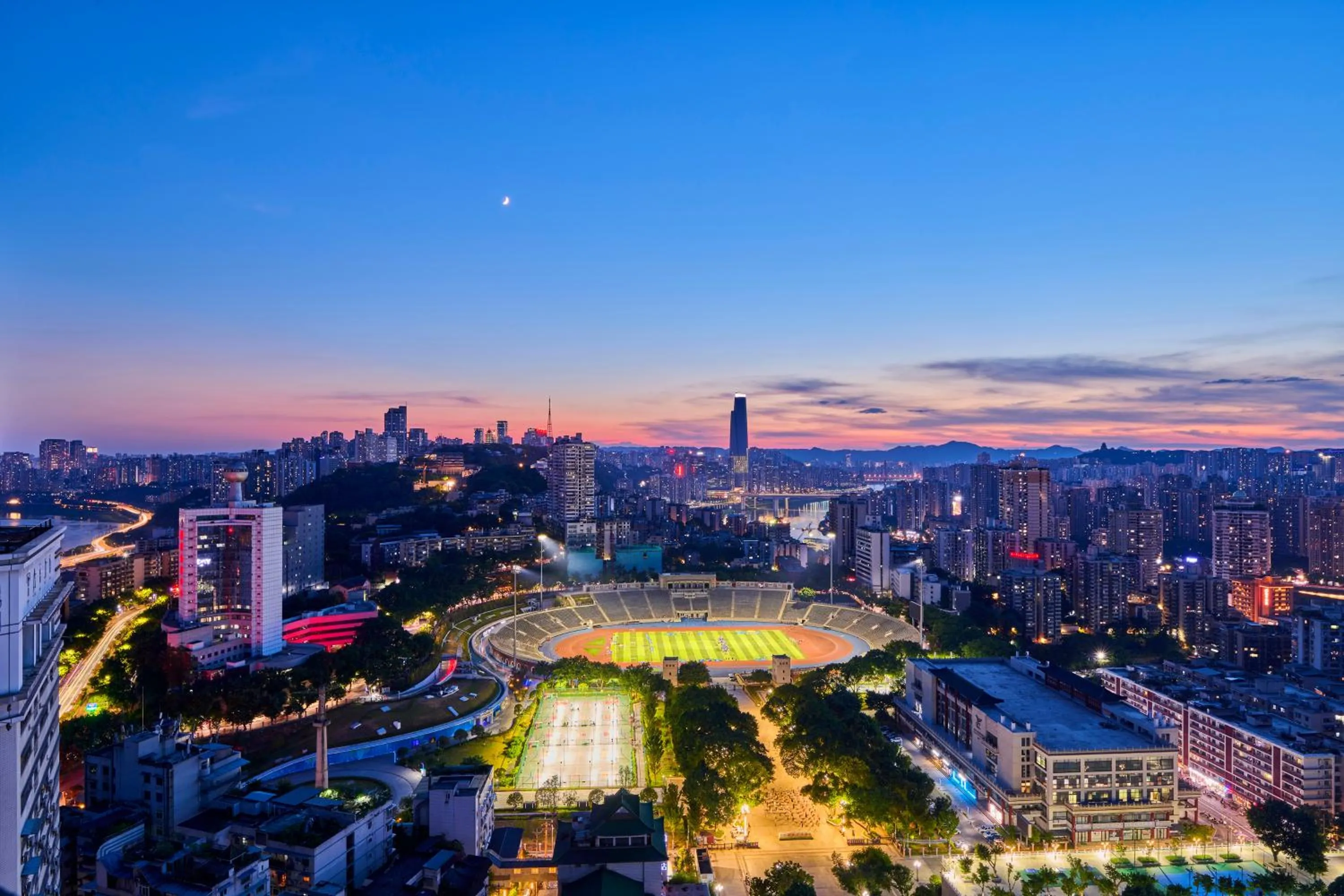 City view in Hilton Chongqing