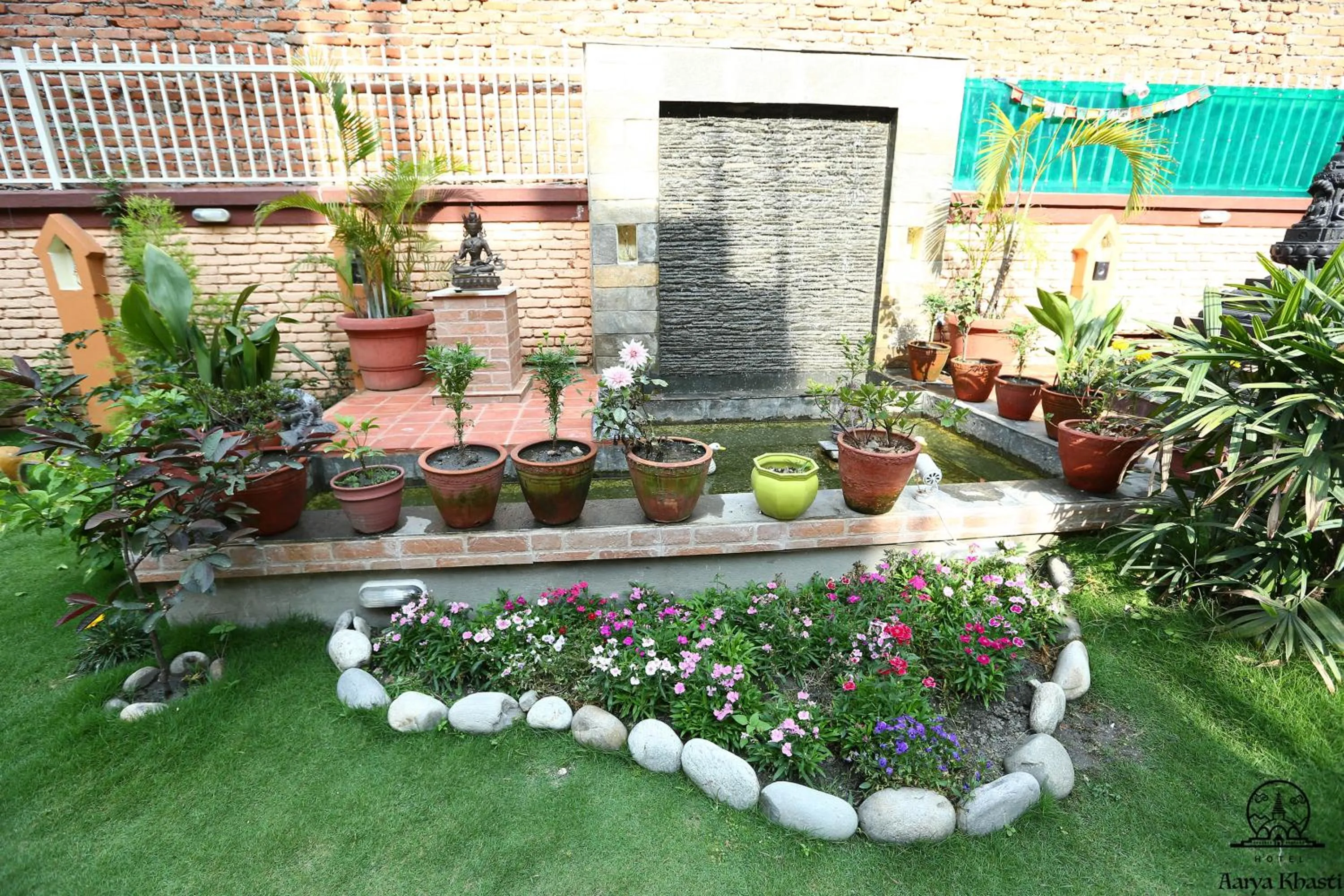 Decorative detail in Aarya Chaitya Inn