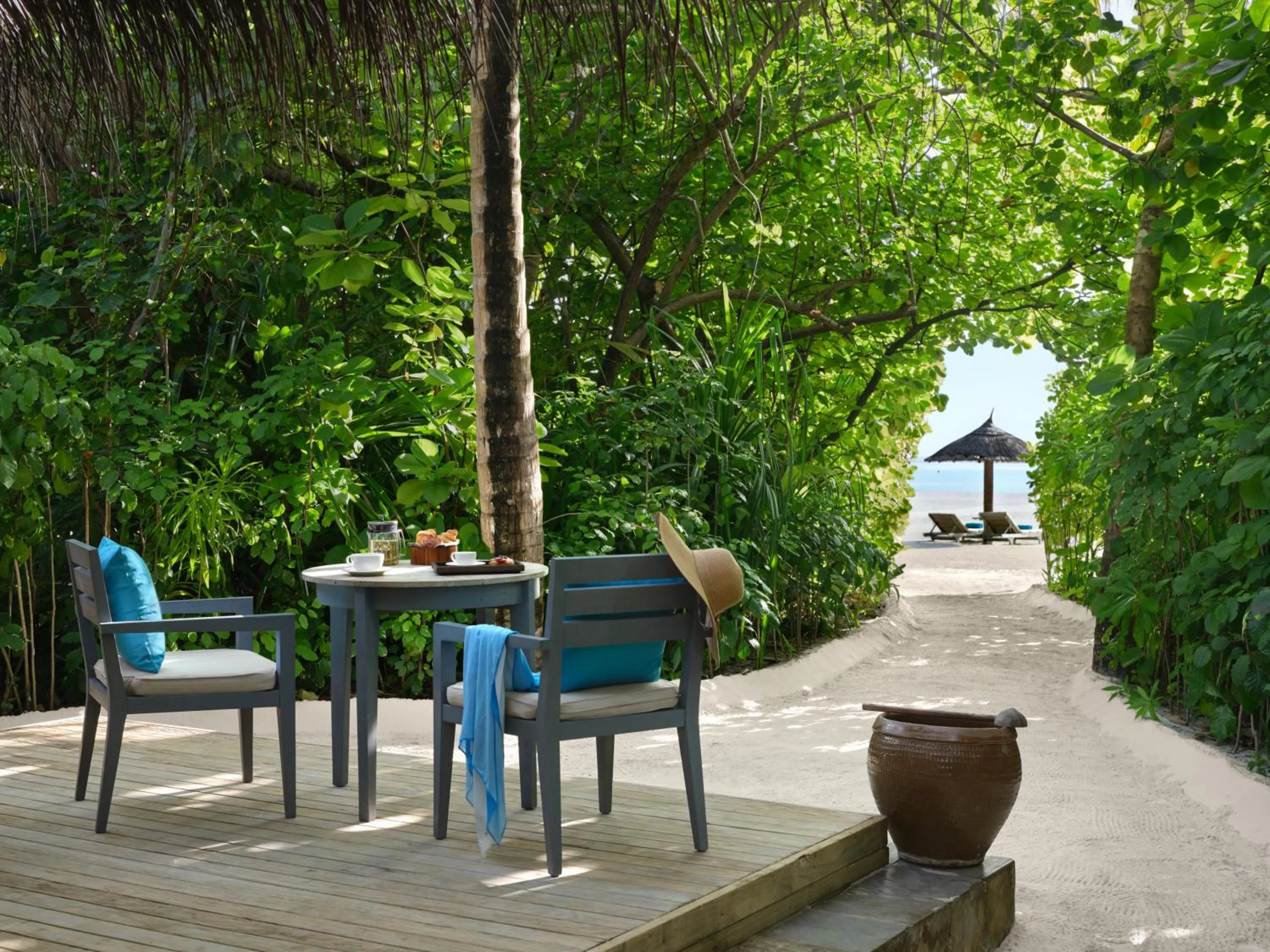 Balcony/Terrace in Anantara Dhigu Maldives Resort