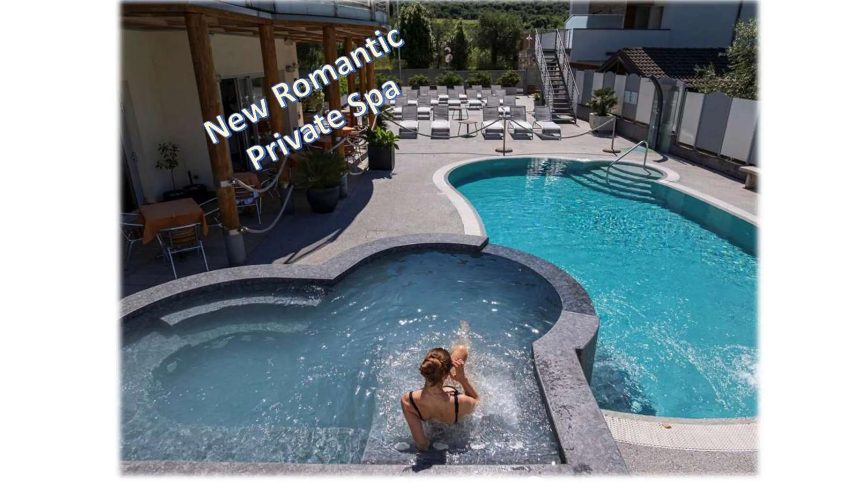 Pool view in Ecohotel Primavera