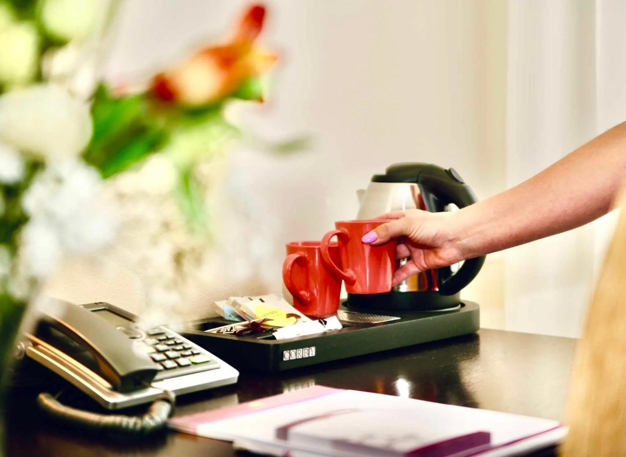 Coffee/tea facilities in Hotel Tęczowy Młyn