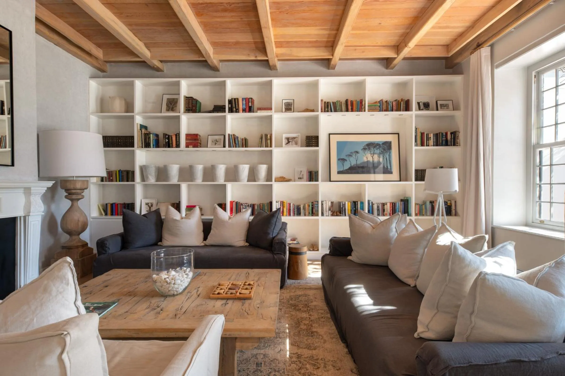 Library in Mont Rochelle Hotel and Vineyard