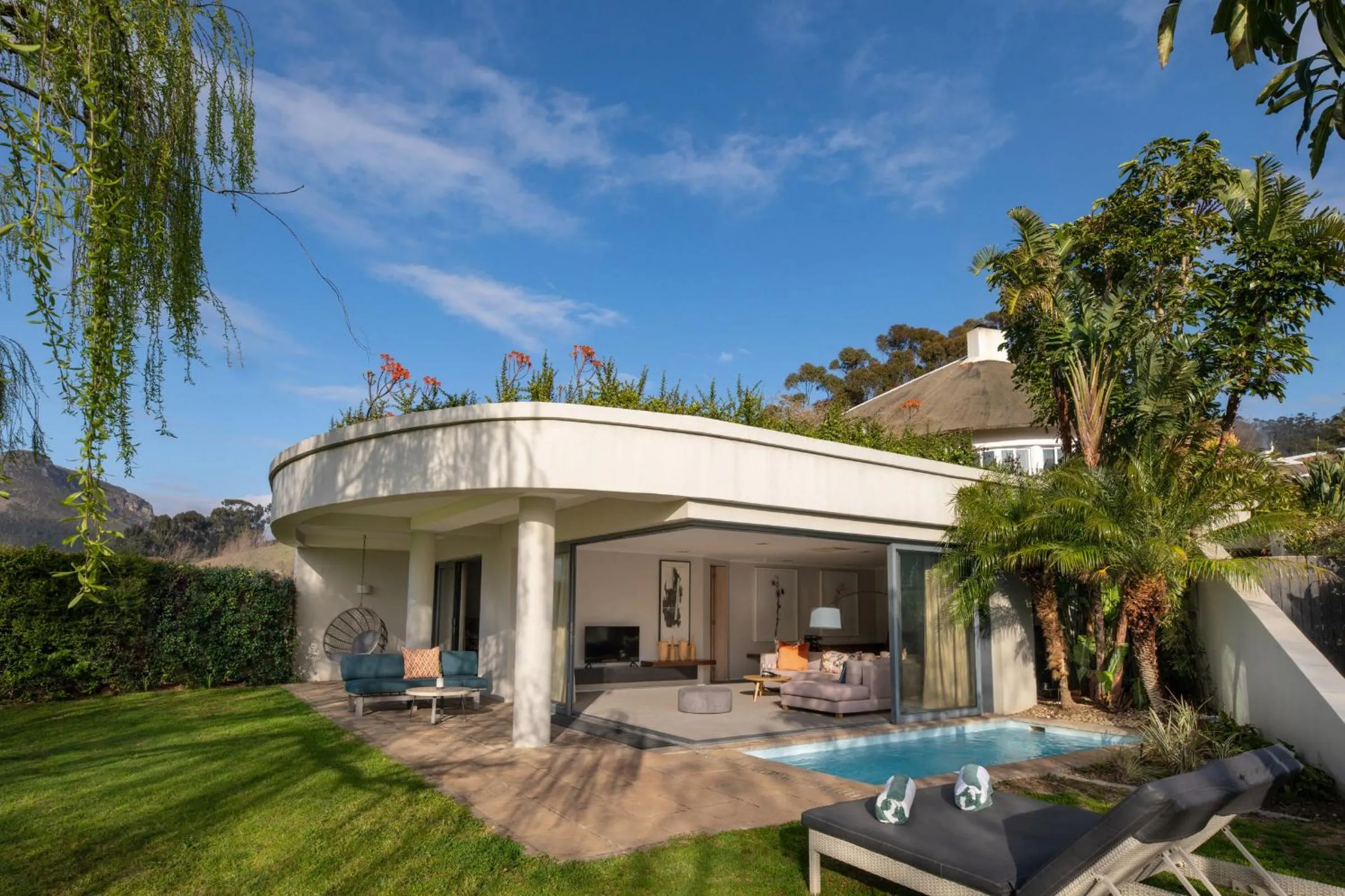 Patio in Mont Rochelle Hotel and Vineyard