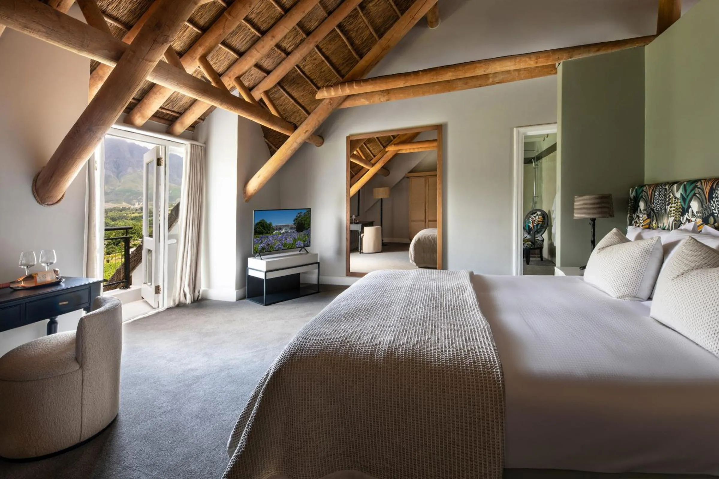 Bedroom, Bed in Mont Rochelle Hotel and Vineyard