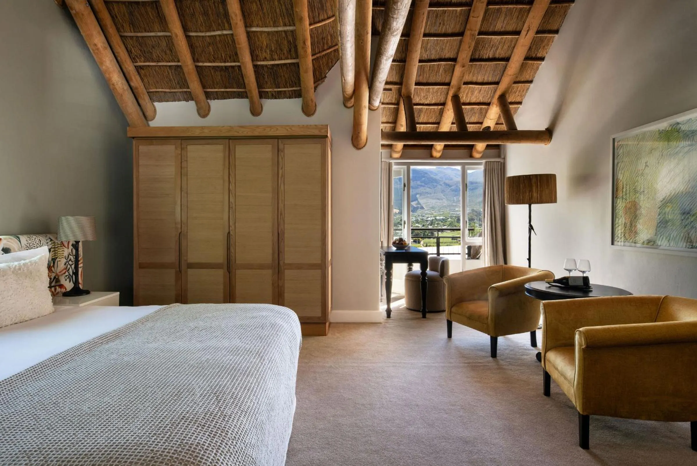 Bedroom, Bed in Mont Rochelle Hotel and Vineyard