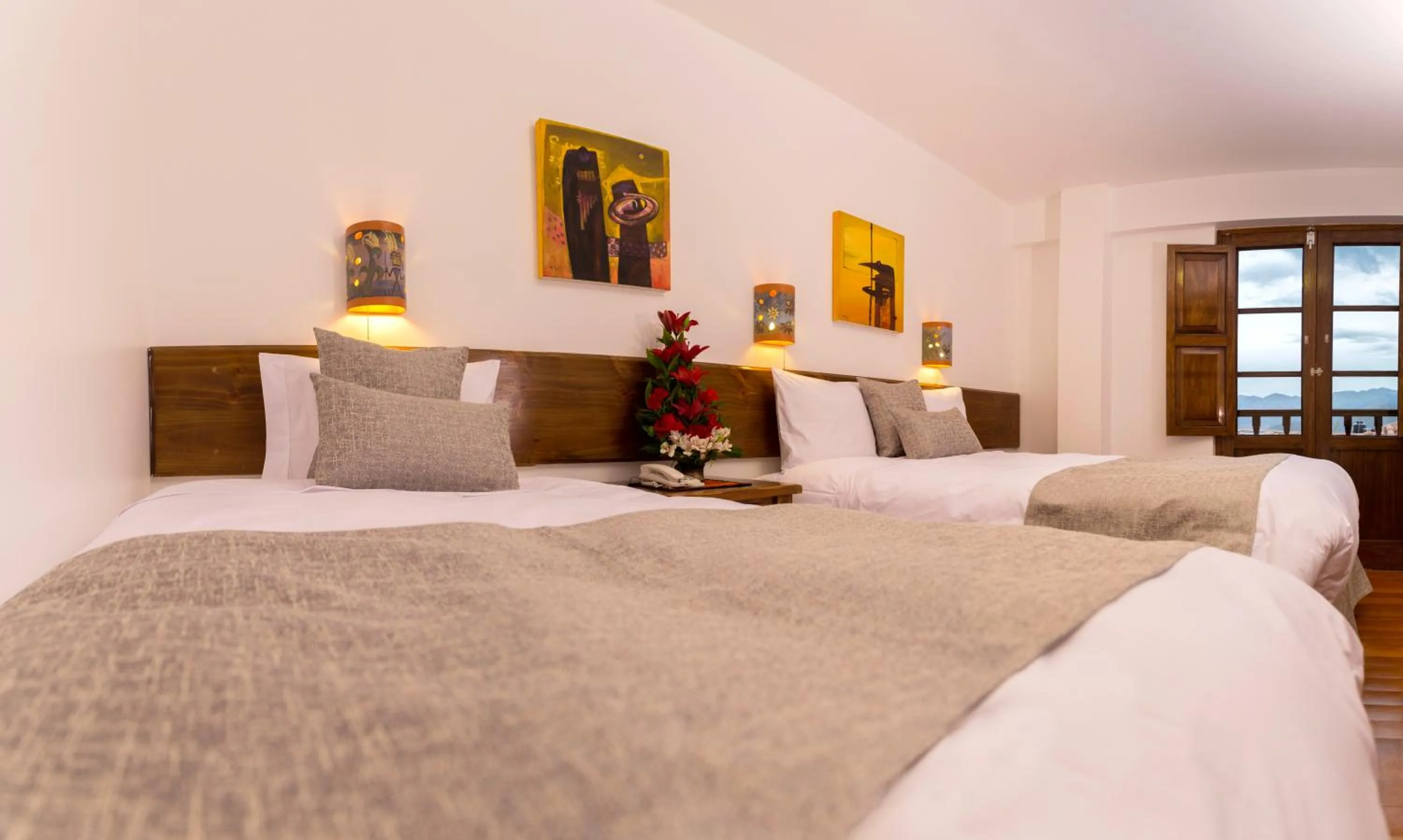 Decorative detail, Bed in Hotel Rumi Punku