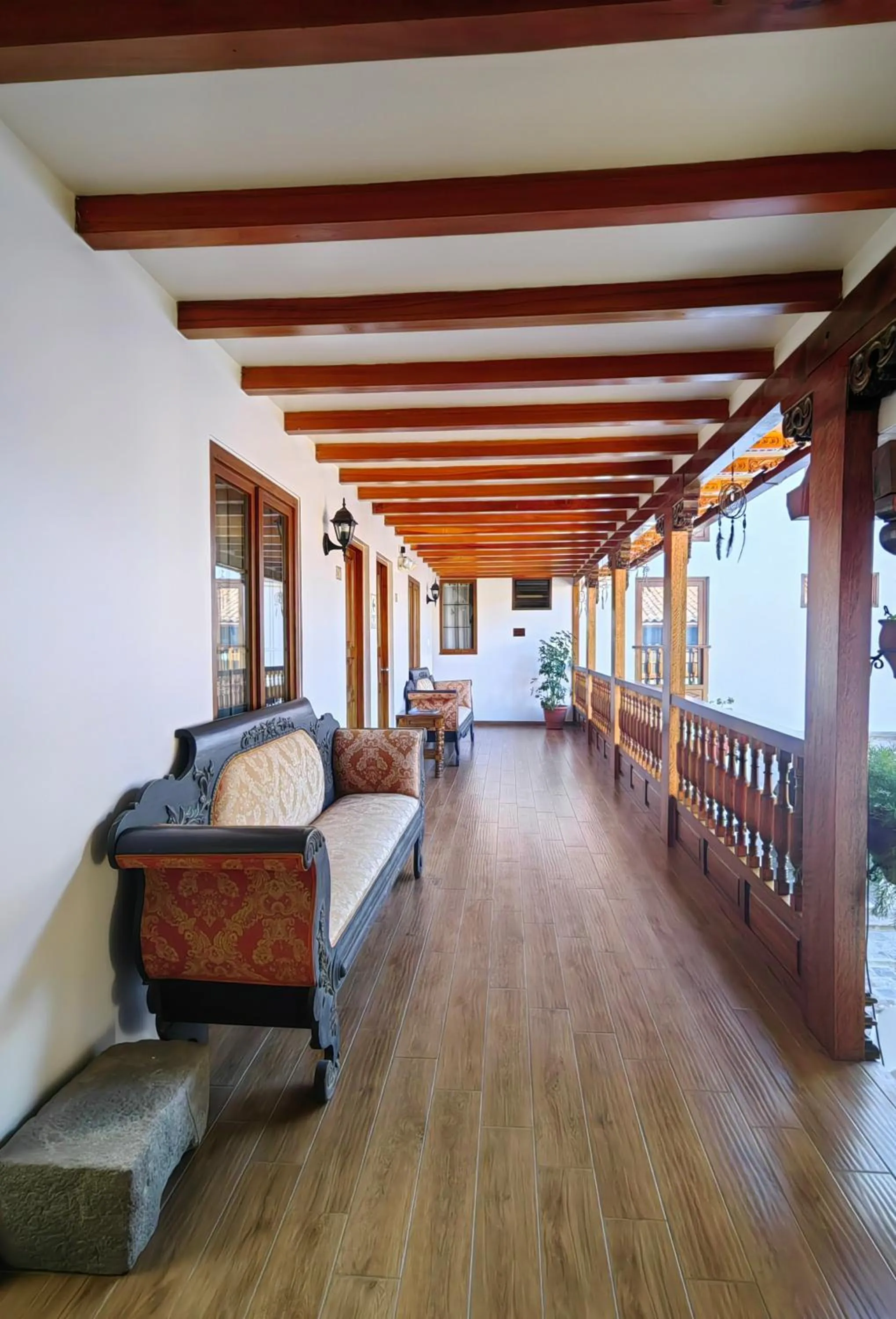 Bed in Hotel Rumi Punku