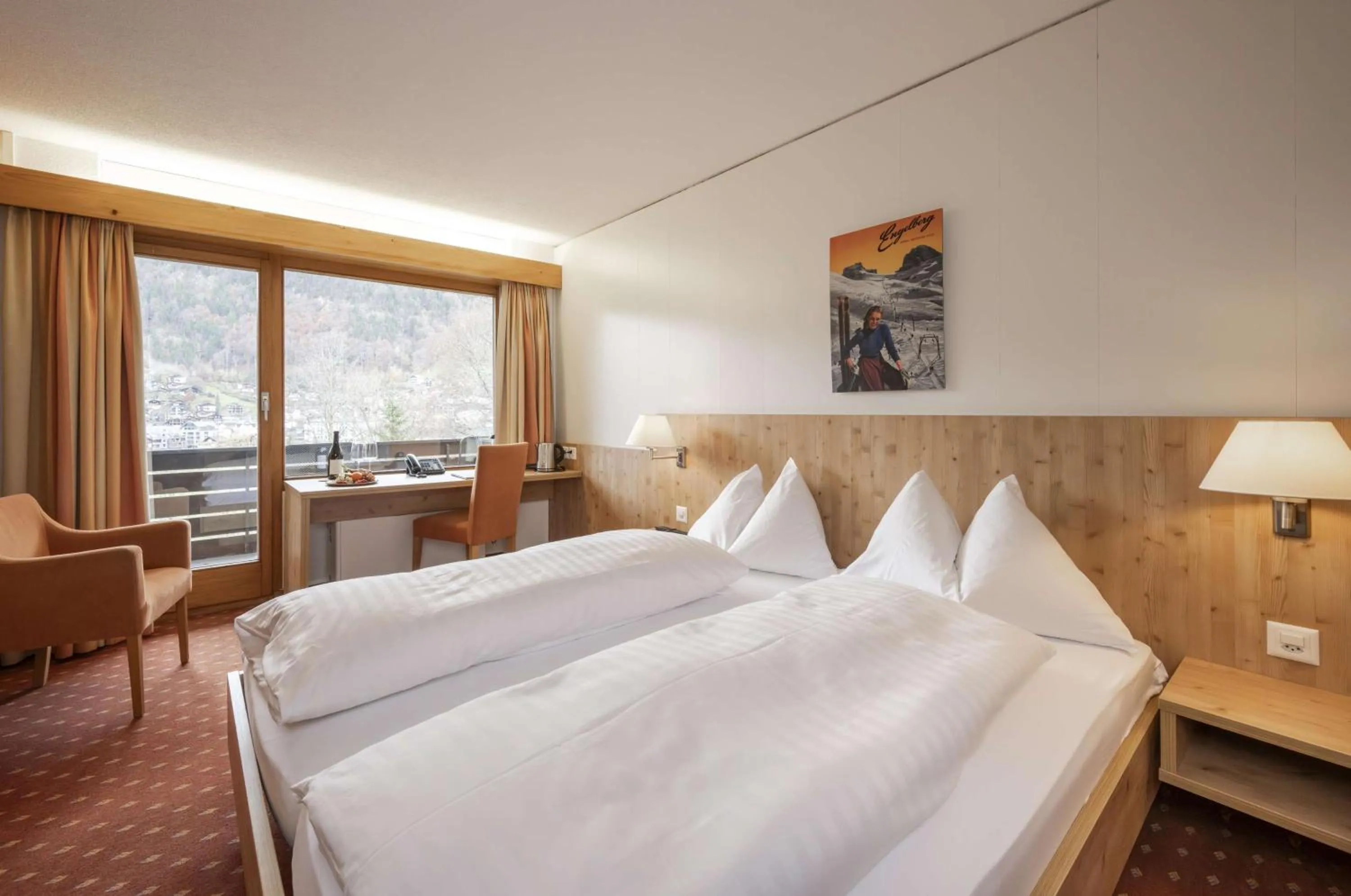 View (from property/room), Bed in Hotel Restaurant Bänklialp