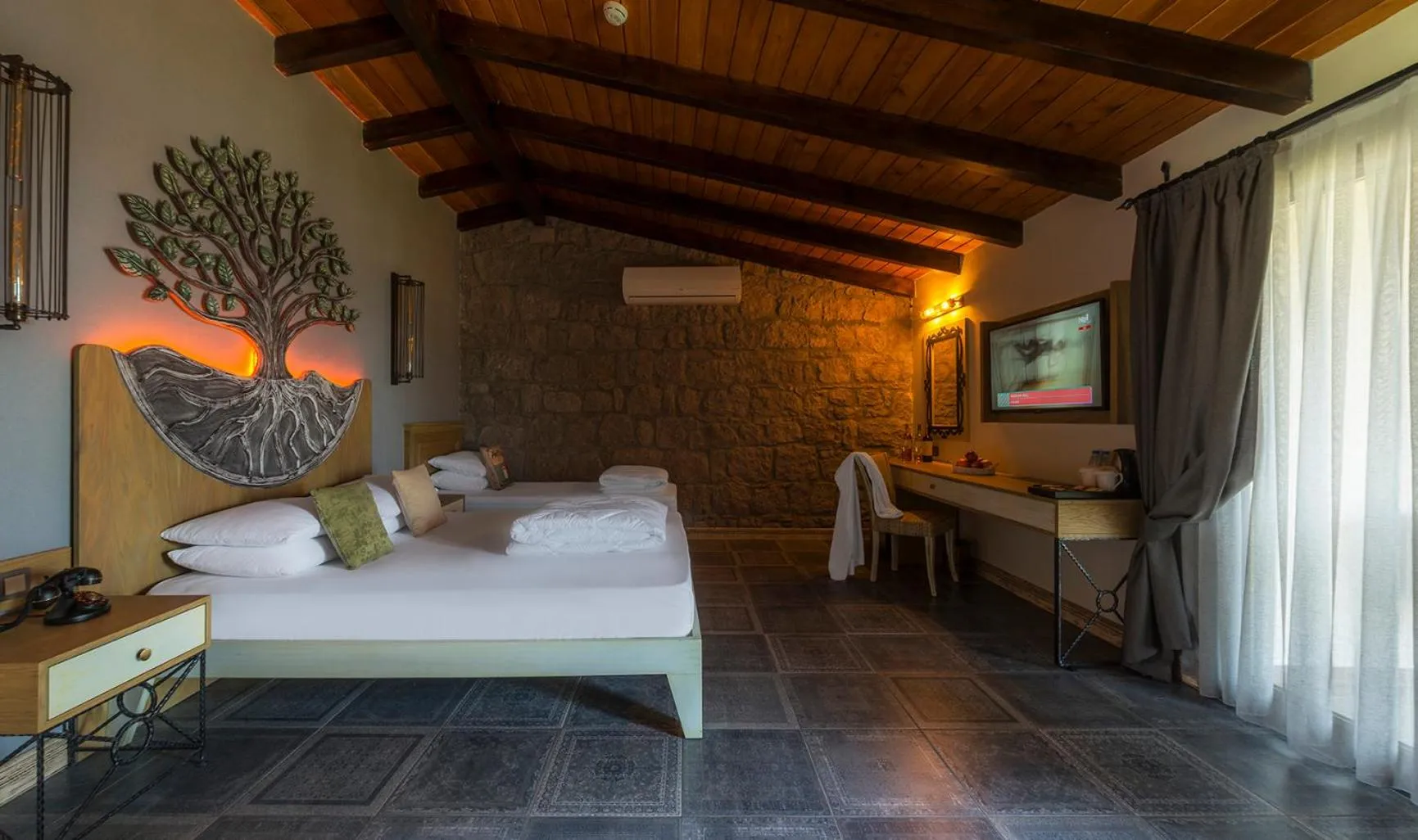 Photo of the whole room, Bed in Assos Zeyti̇n Han Special Class Hotel Adults only 12