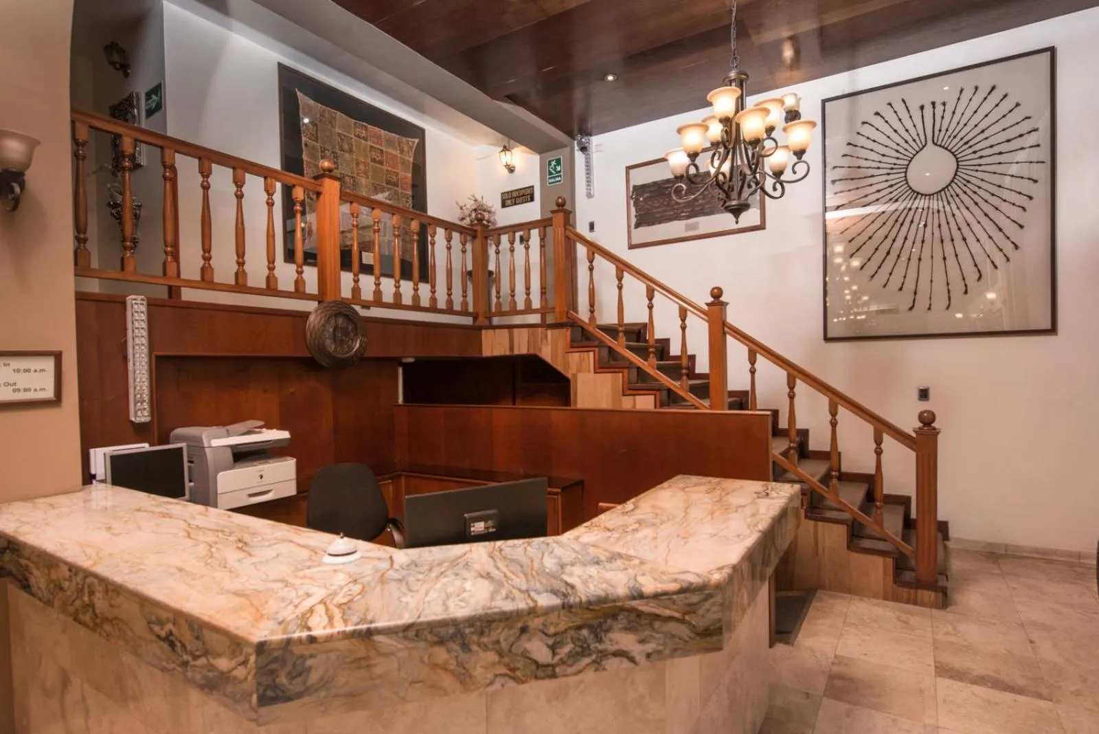 Lobby or reception in Hotel Ruinas