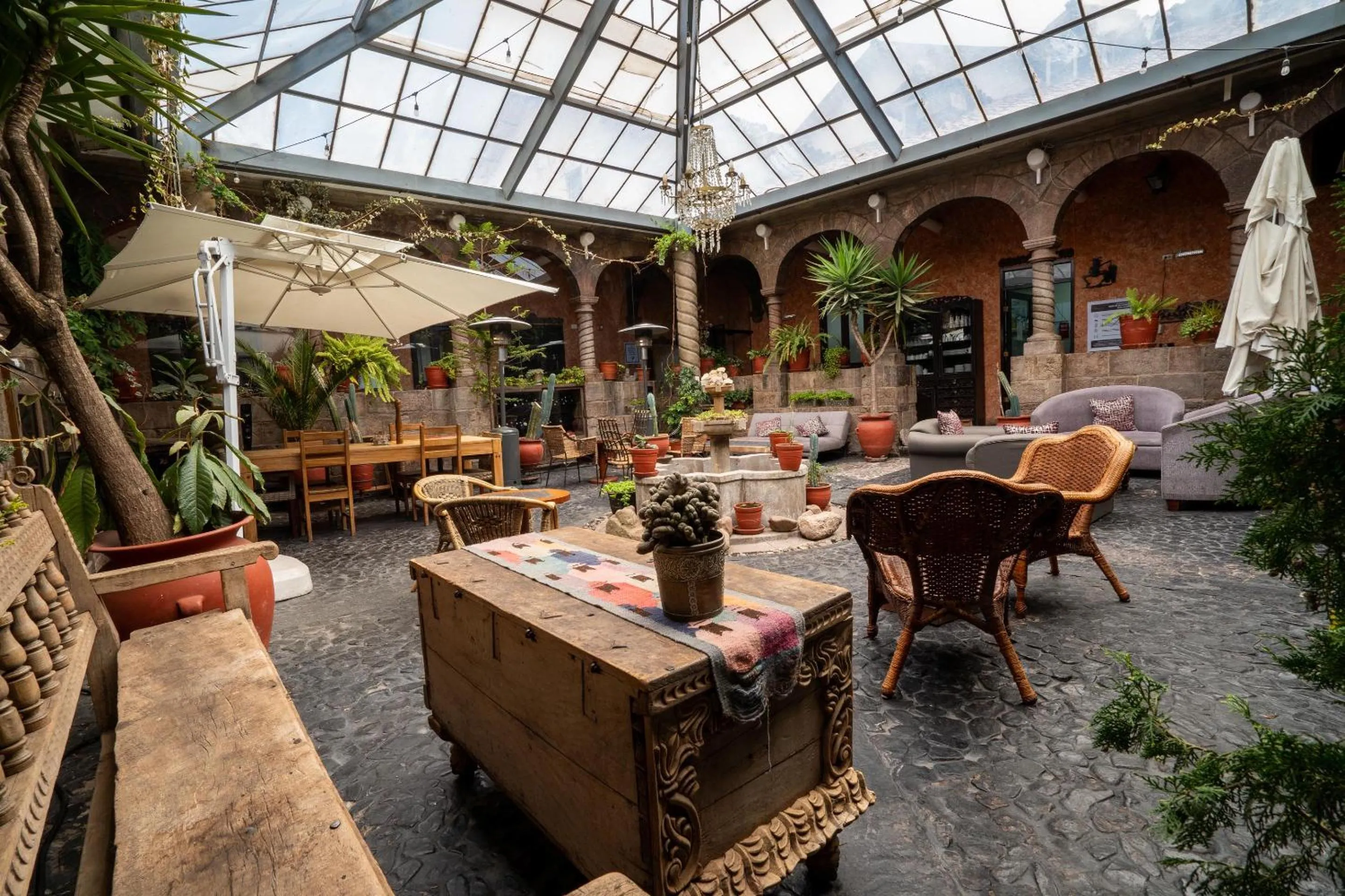 Patio in Andean Wings Boutique Hotel