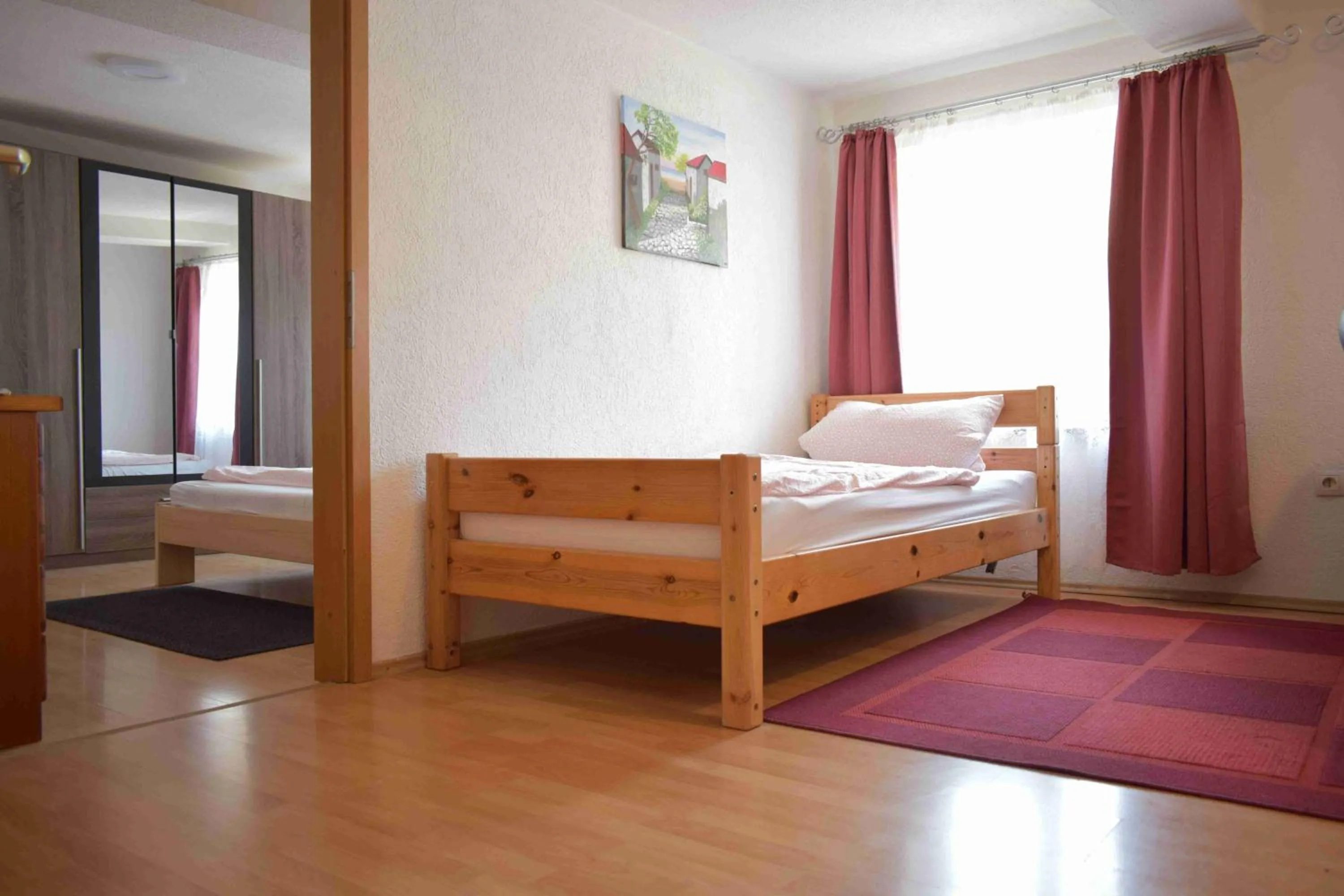 Bedroom, Bed in Ferienwohnung Hermann Hesse Stadt