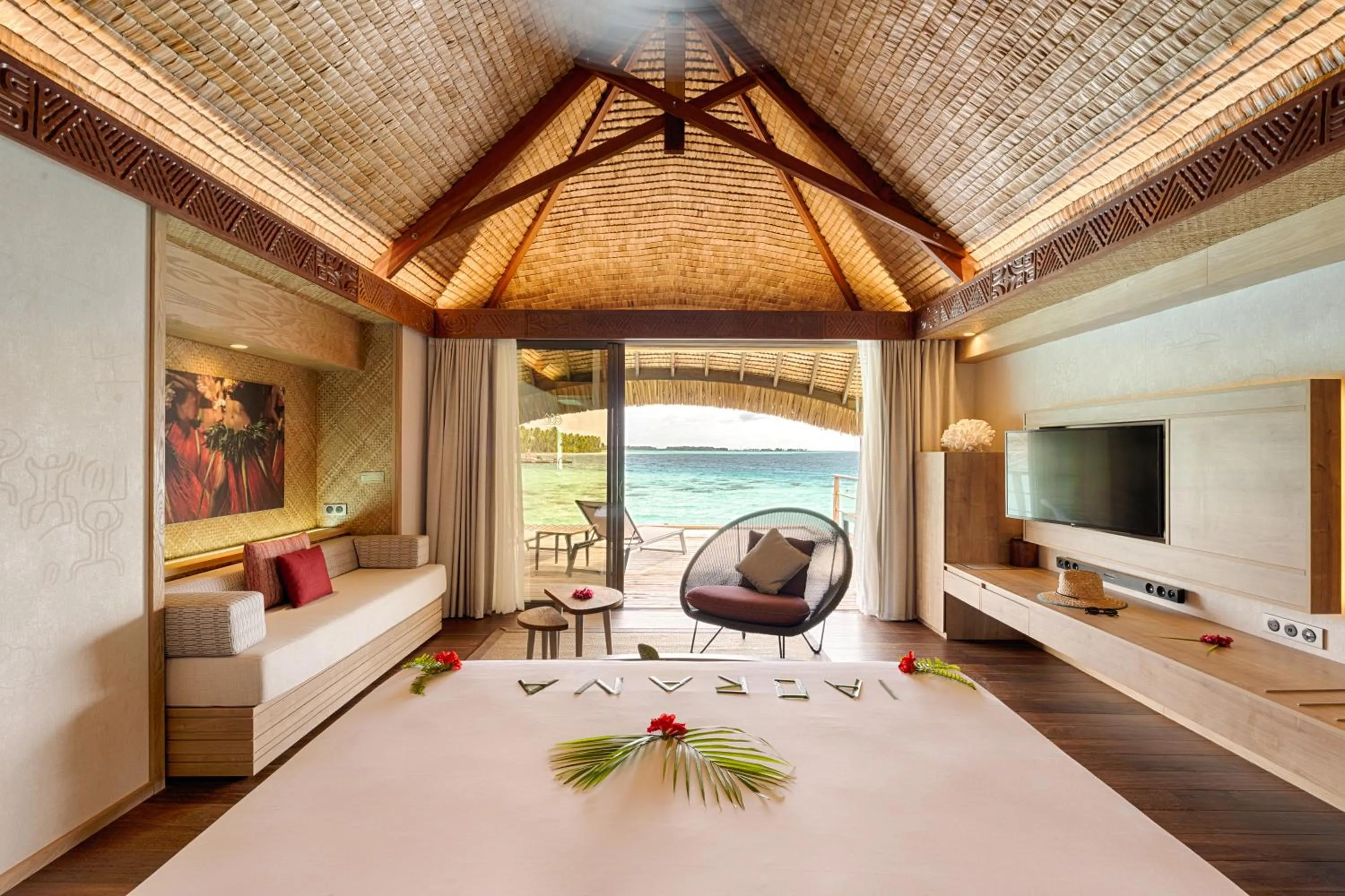 Bedroom, Bed in Le Bora Bora by Pearl Resorts