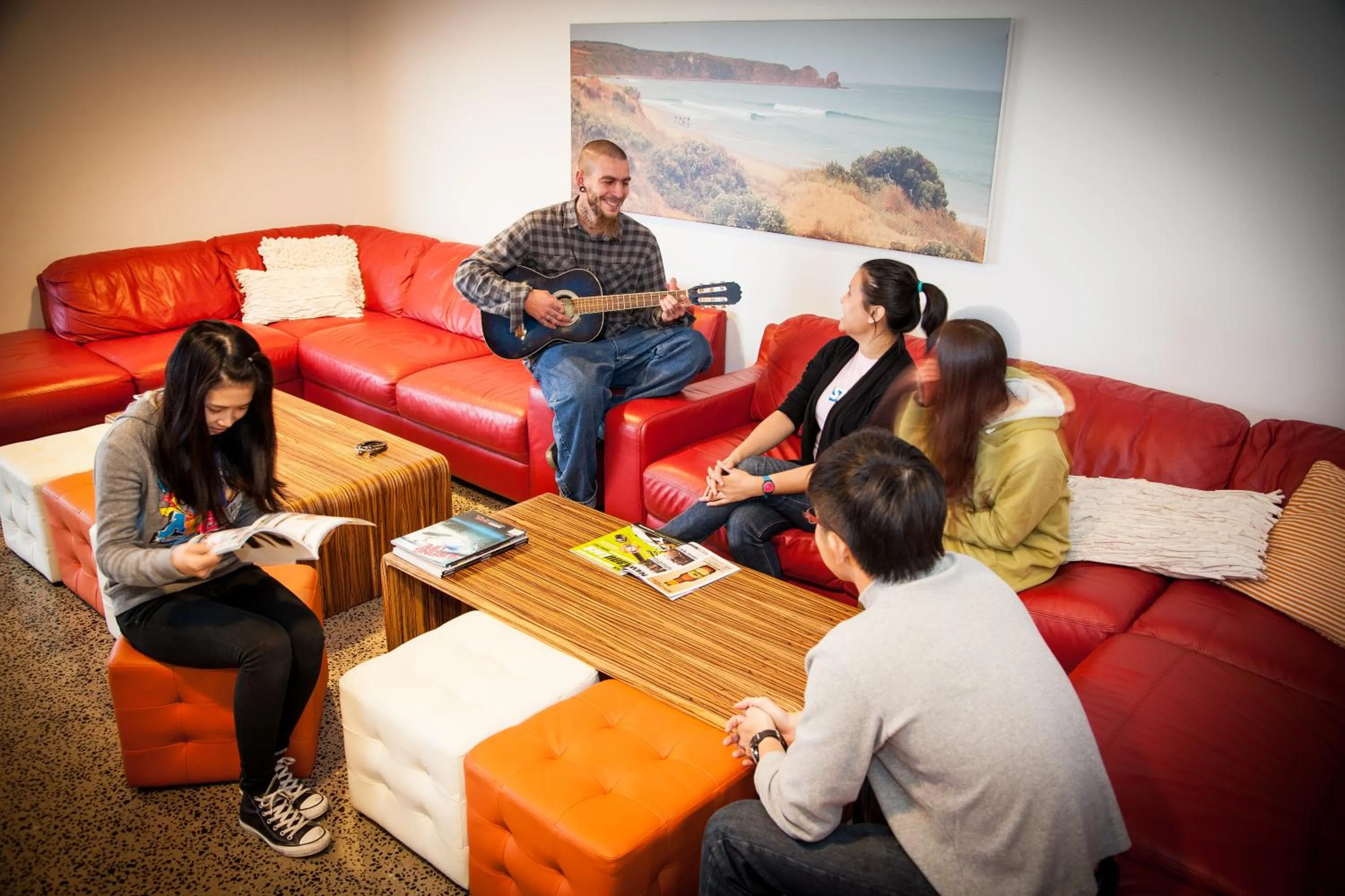 Communal lounge/ TV room in The Island Accommodation