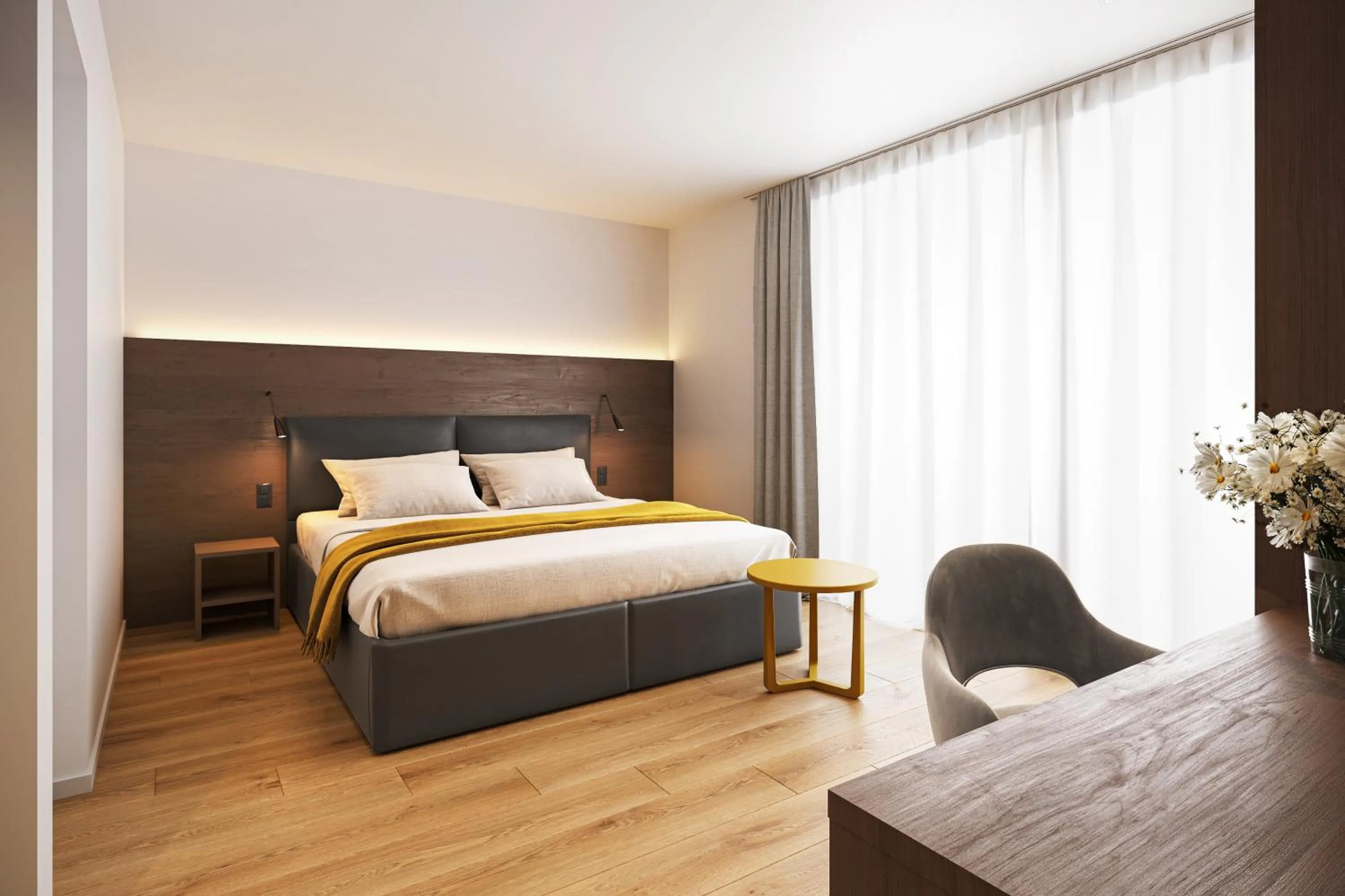 Photo of the whole room, Bed in Posthotel Valbella - Berge, Spa & Wir