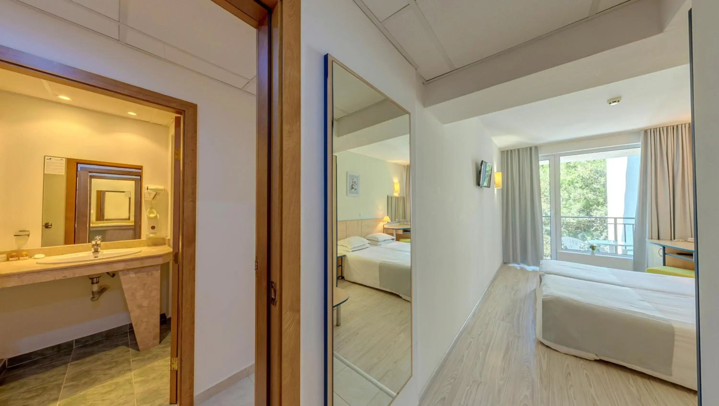 Family Room - Two Rooms with connecting door, 4 beds, Park View and Balcony in Madara Park Hotel - All Inclusive Family Room - Two Rooms with connecting door, 4 beds, Park View and Balcony in Madara Park Hotel - All Inclusive