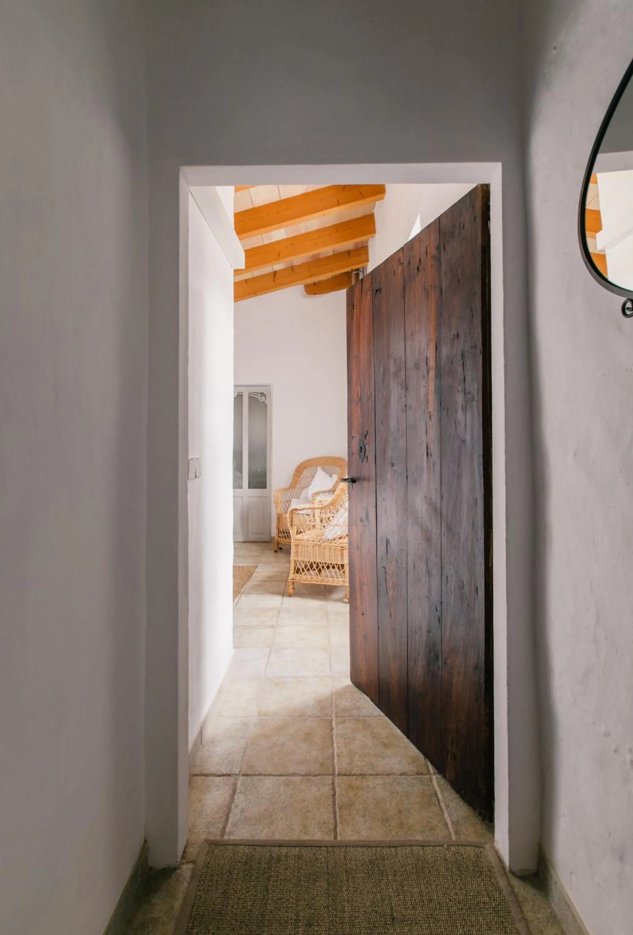 Seating area, Bed in Finca Ca'n Quatre