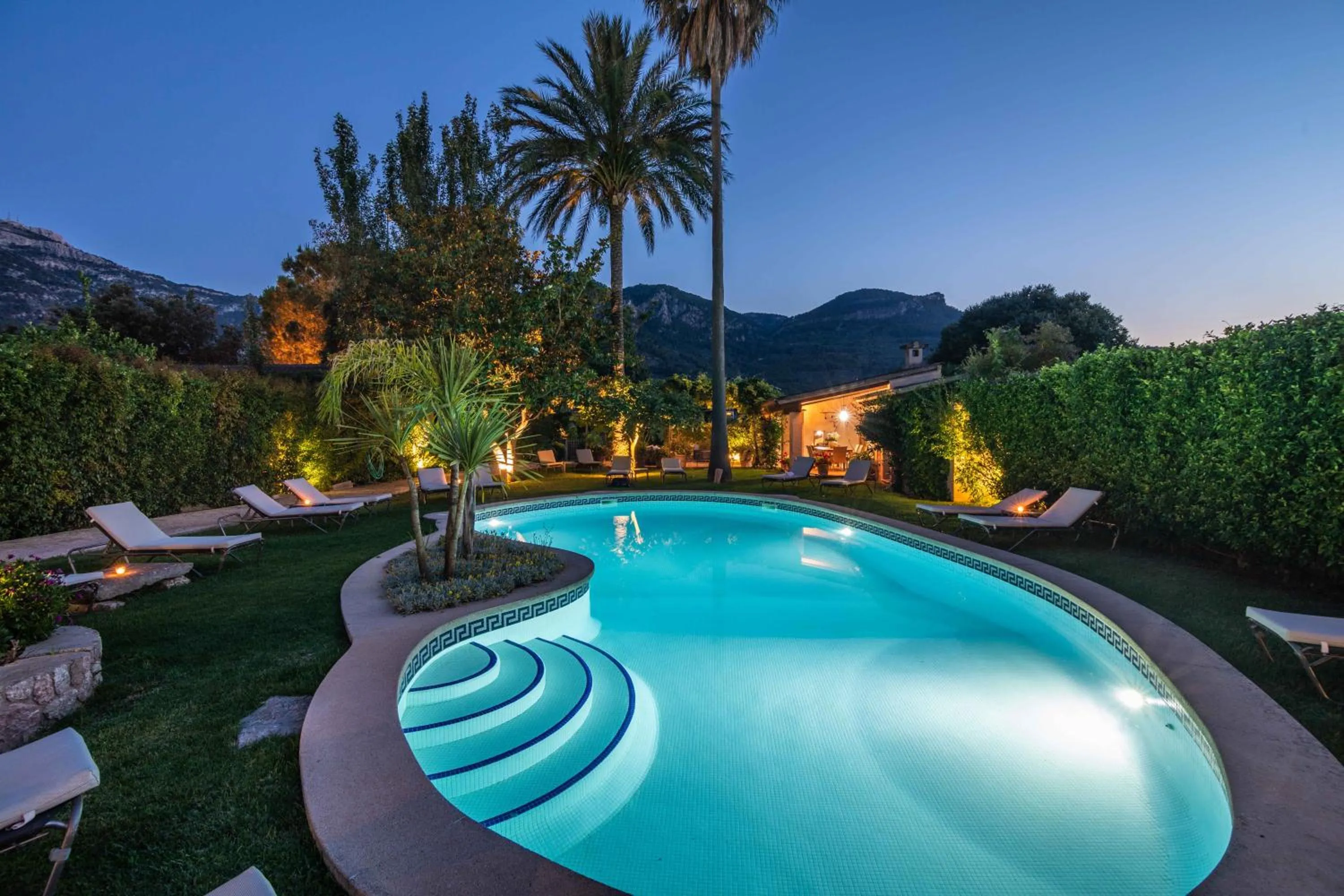 Pool view in Finca Ca'n Quatre