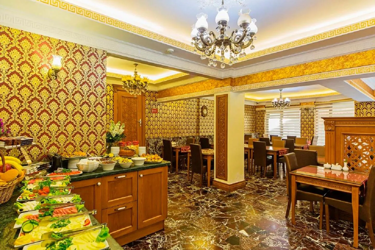 Buffet breakfast in Lausos Hotel Sultanahmet
