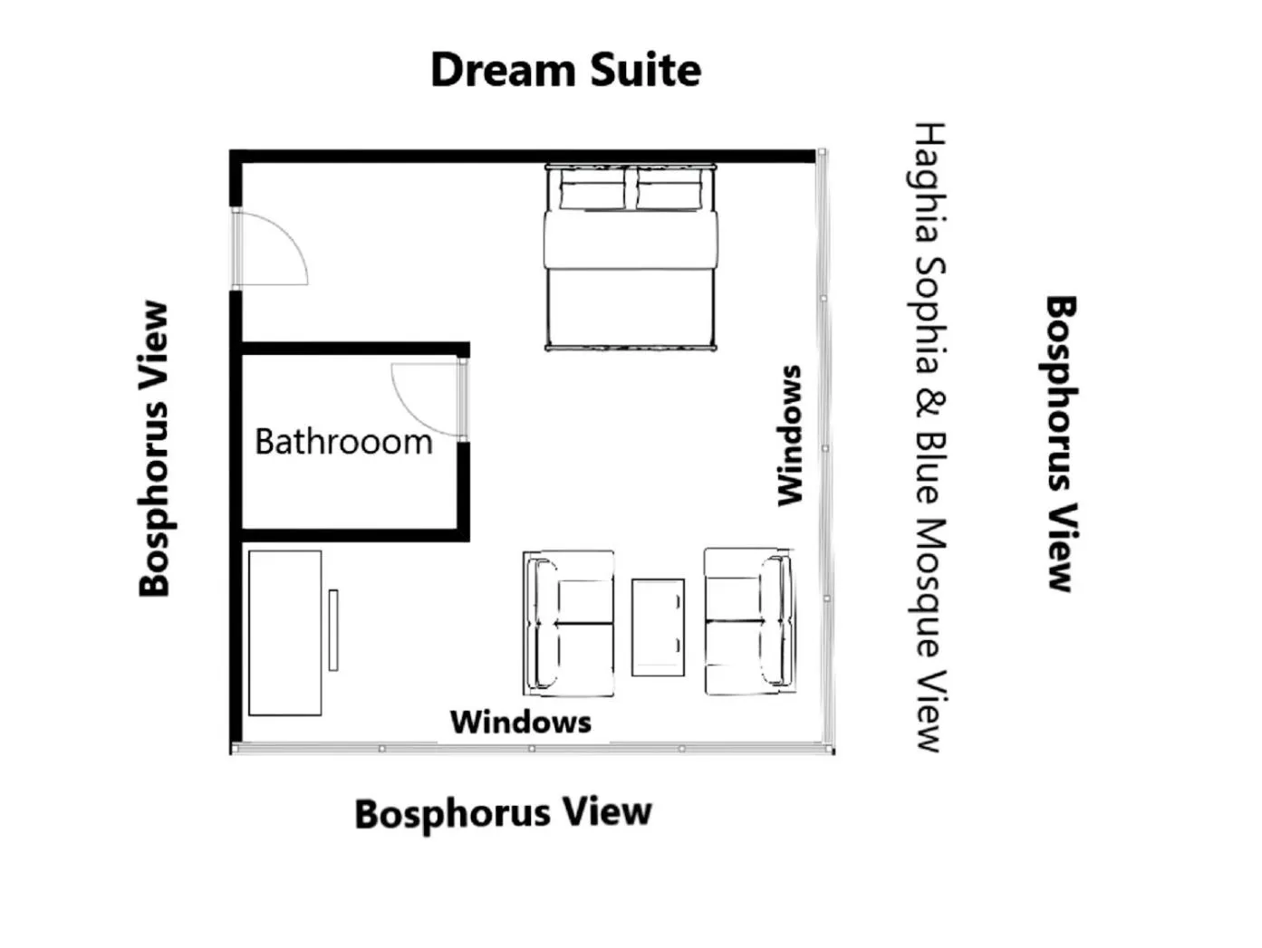 Floor plan in Lausos Hotel Sultanahmet