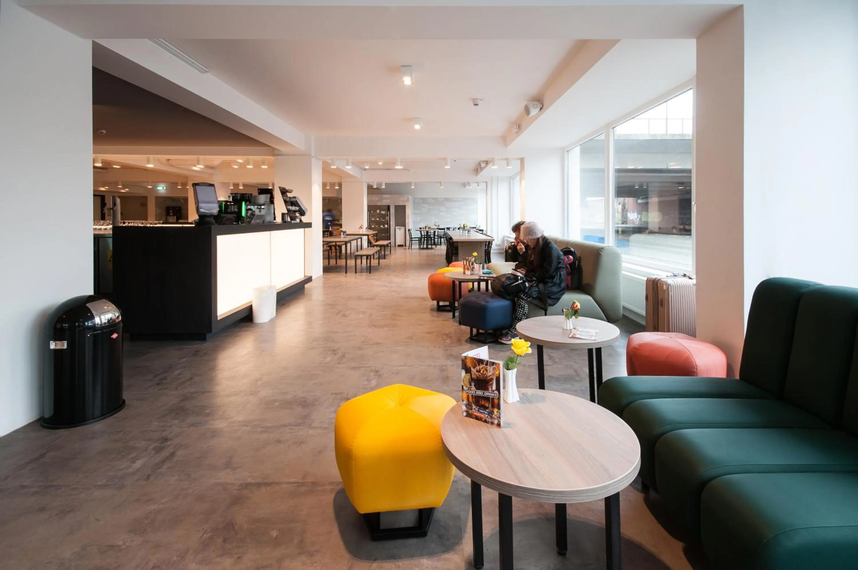 Lobby or reception in a&o Bremen Hauptbahnhof