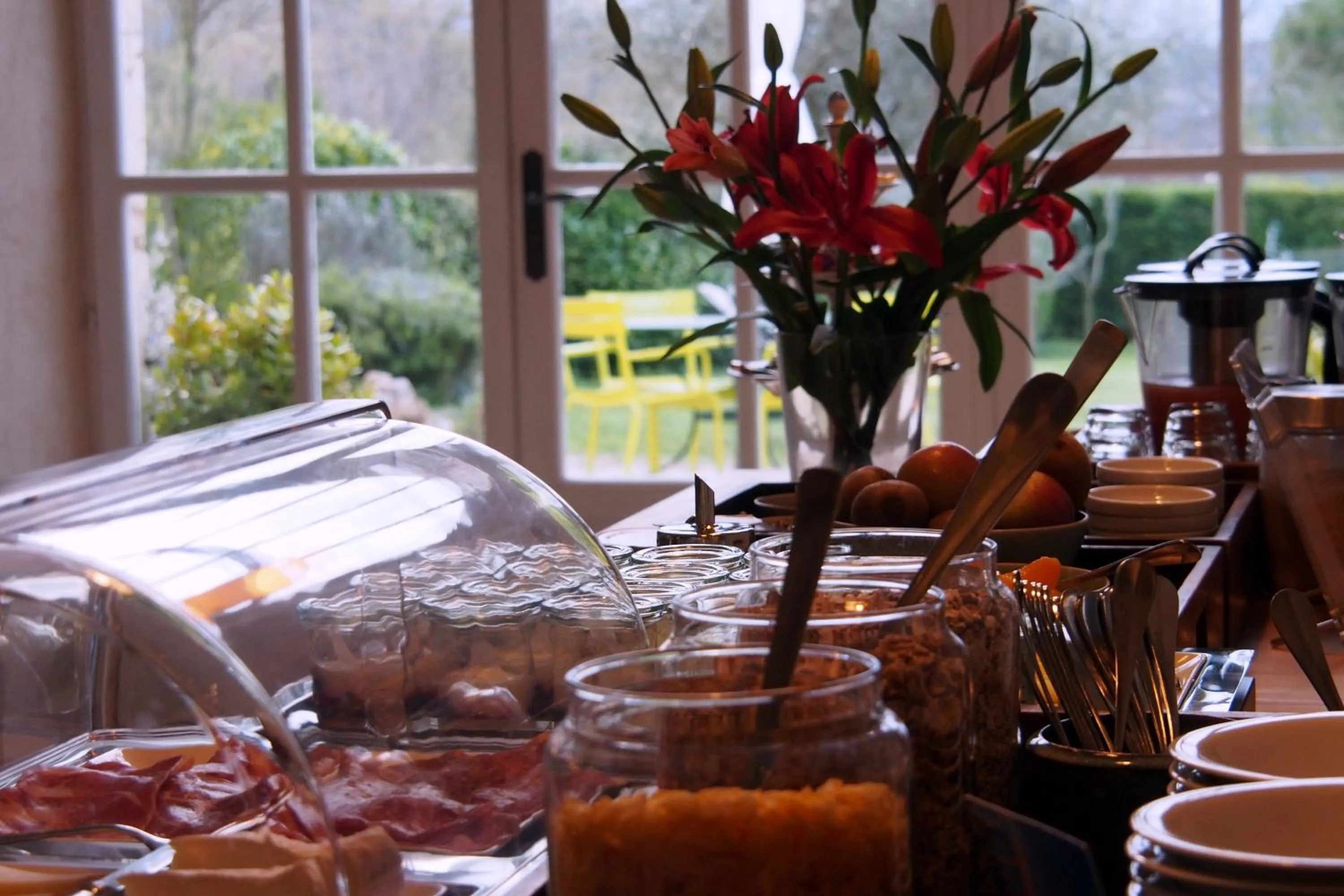 Buffet breakfast in Hotel Le Moulin du Château