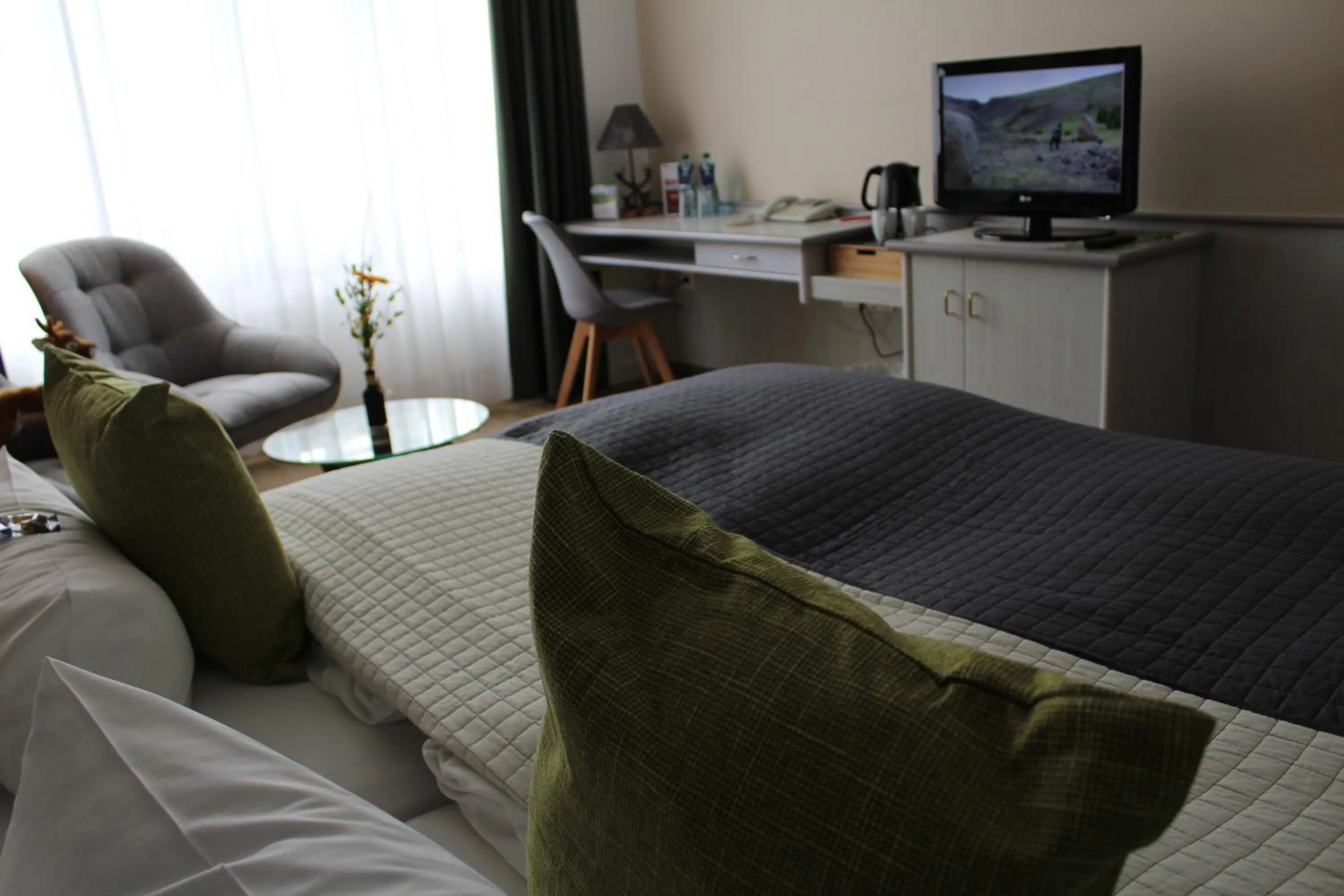 Bed in Hotel Rennsteig