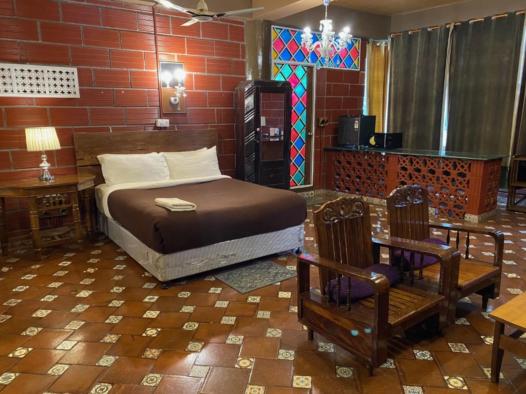 Bed in Golden Lotus Bangalore Boutique Suites