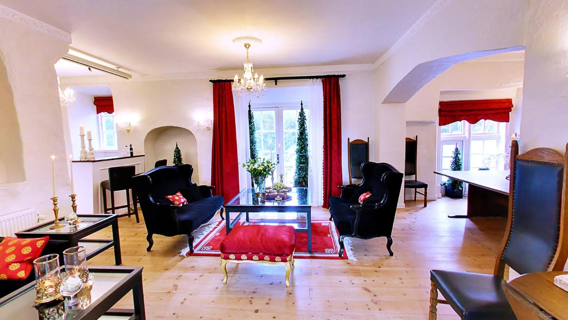Living room in Vraa Slotshotel